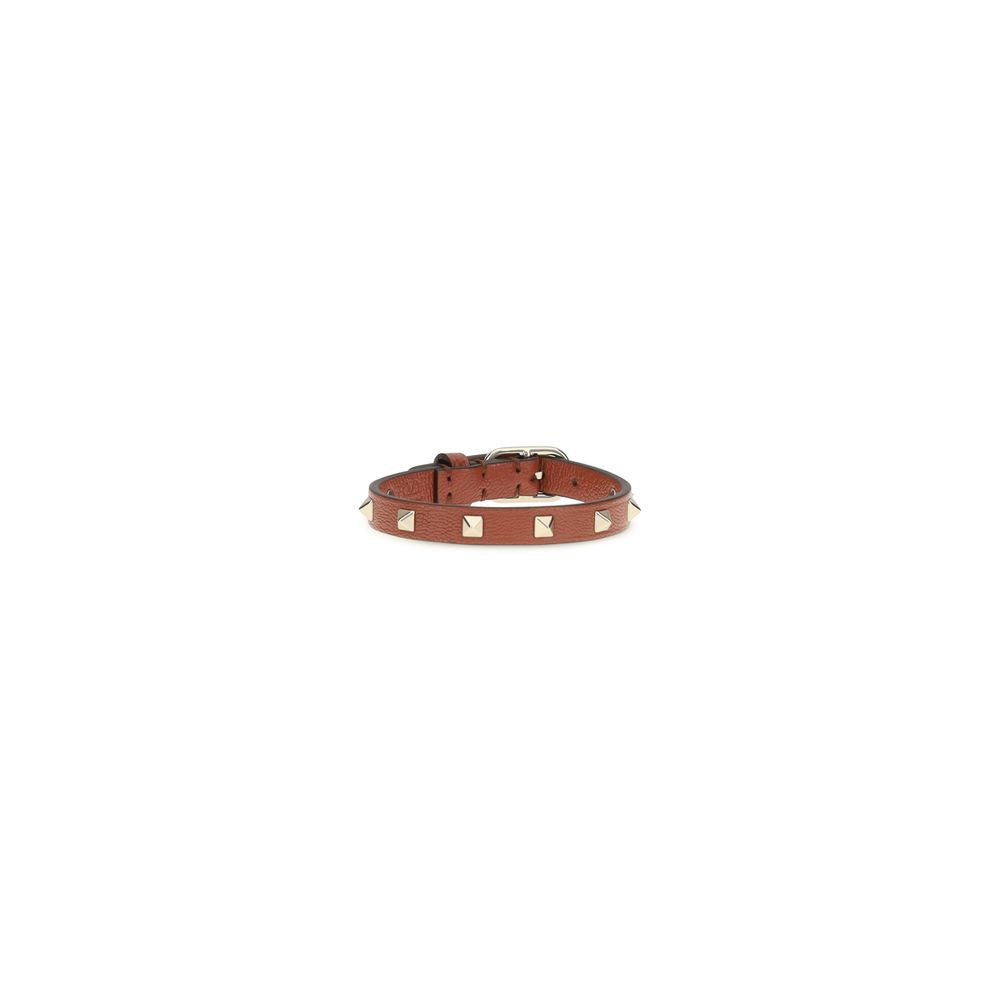 Valentino Garavani Braunes Kalbsleder-Armband Bos Taurus