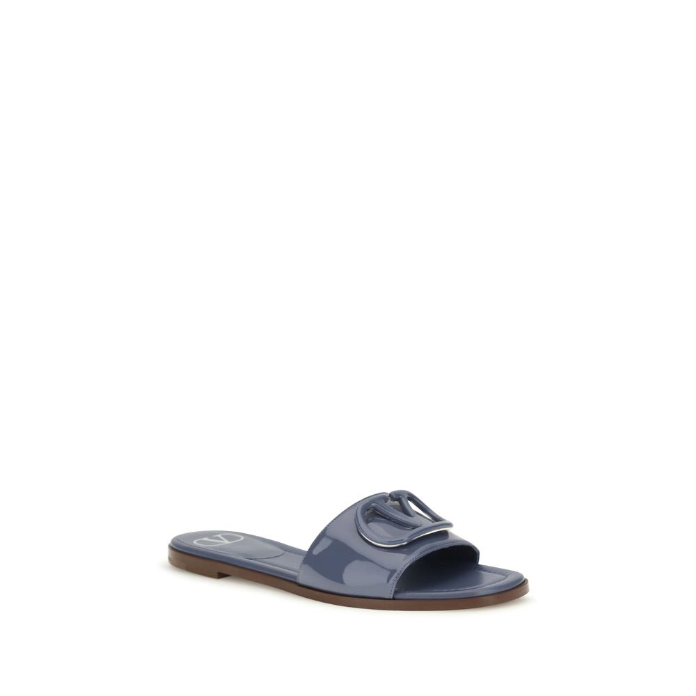 Valentino Garavani Schwarze Sandalen aus Kalbsleder Bos Taurus