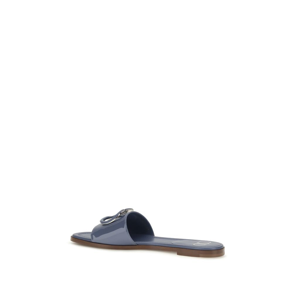 Valentino Garavani Schwarze Sandalen aus Kalbsleder Bos Taurus