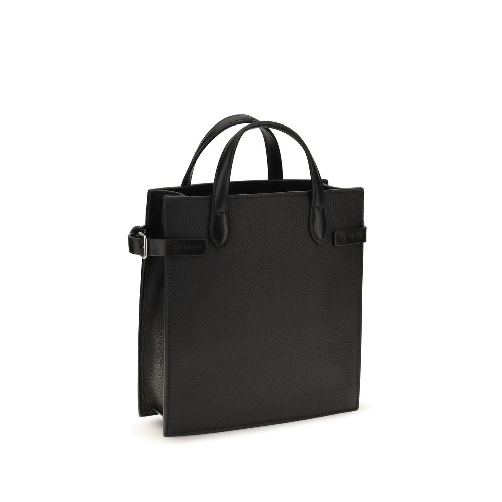 Valentino Garavani Schwarze Bos Taurus Kalbsleder Schultertasche