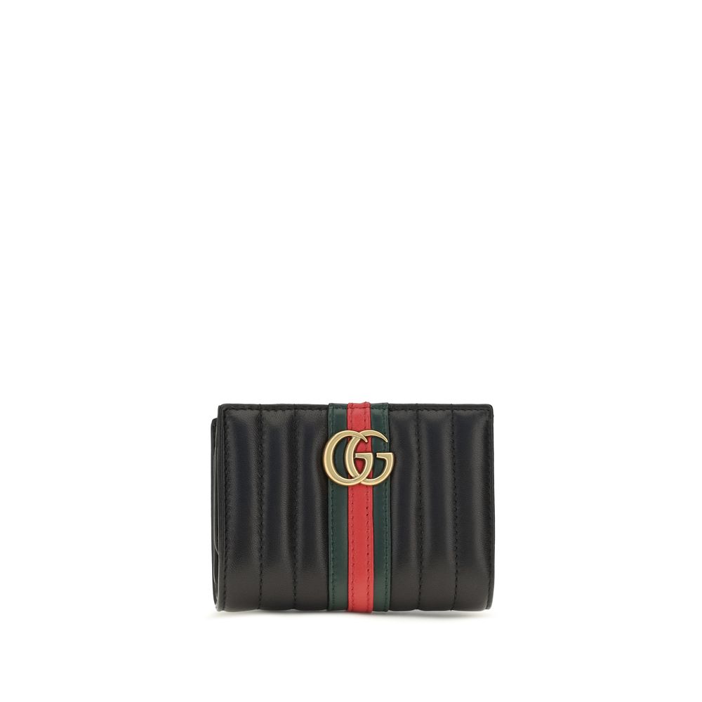 Gucci Schwarzes Kalbsleder Bos Taurus Portemonnaie