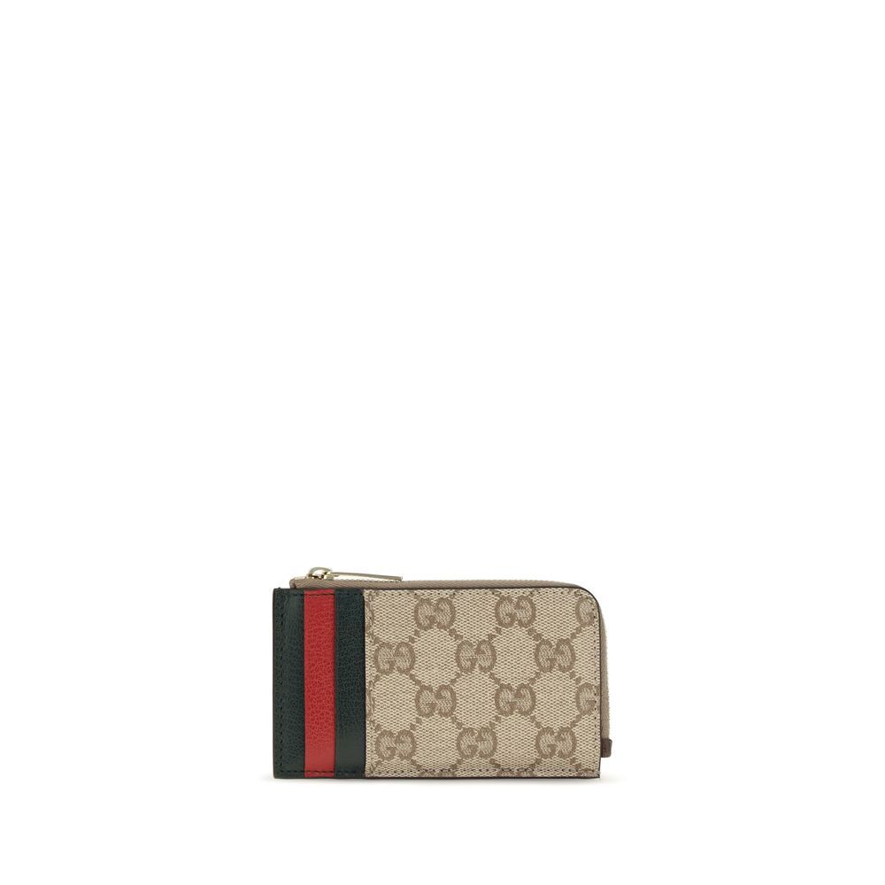 Gucci Beigefarbene Baumwoll-Geldbörse
