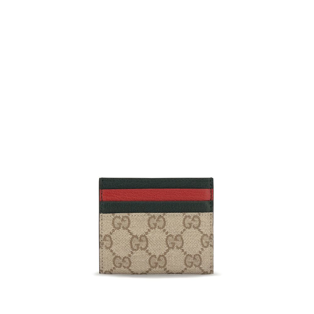 Gucci Beigefarbene Baumwoll-Geldbörse