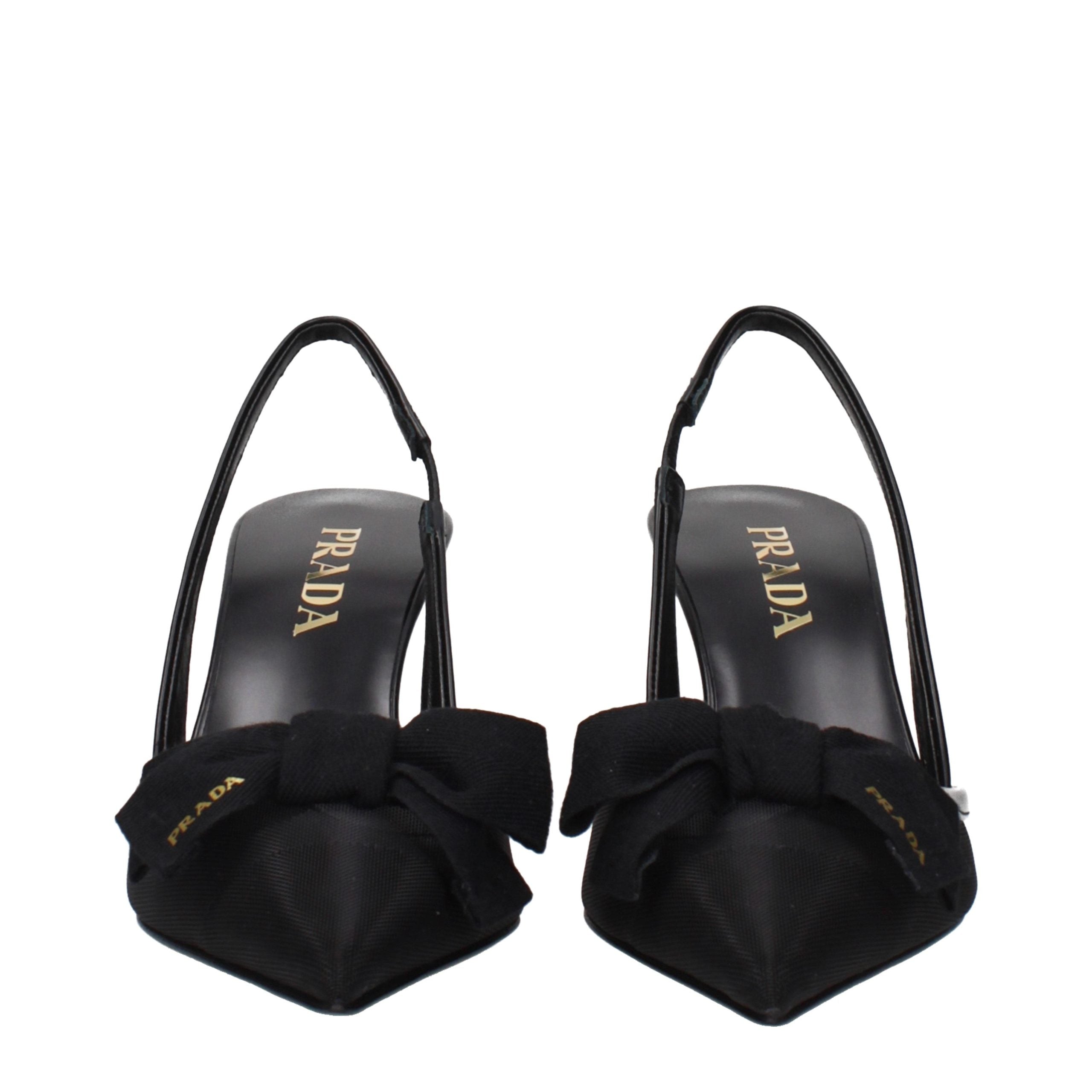 Prada Schwarze Pumps mit hohen Absätzen aus Fasern
