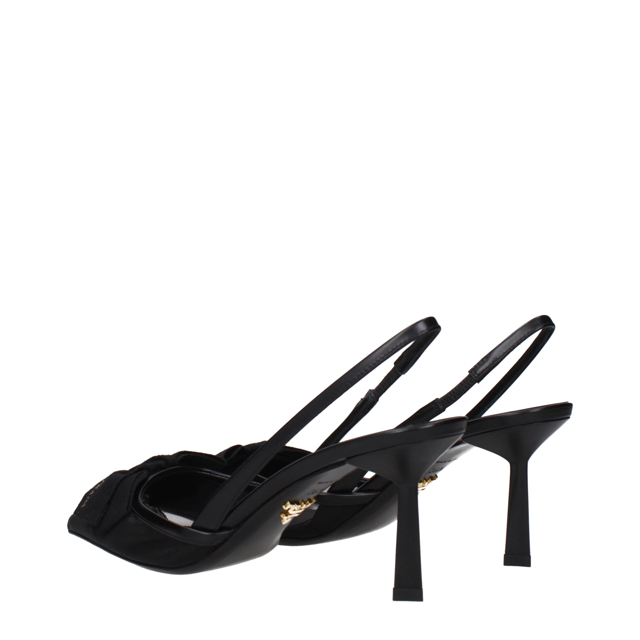 Prada Schwarze Pumps mit hohen Absätzen aus Fasern