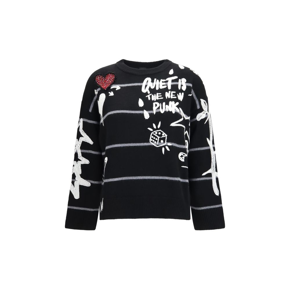 PINKO Pullover aus Wolle Oves Aries in Schwarz