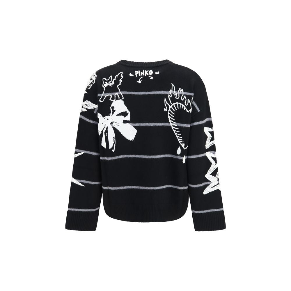 PINKO Pullover aus Wolle Oves Aries in Schwarz