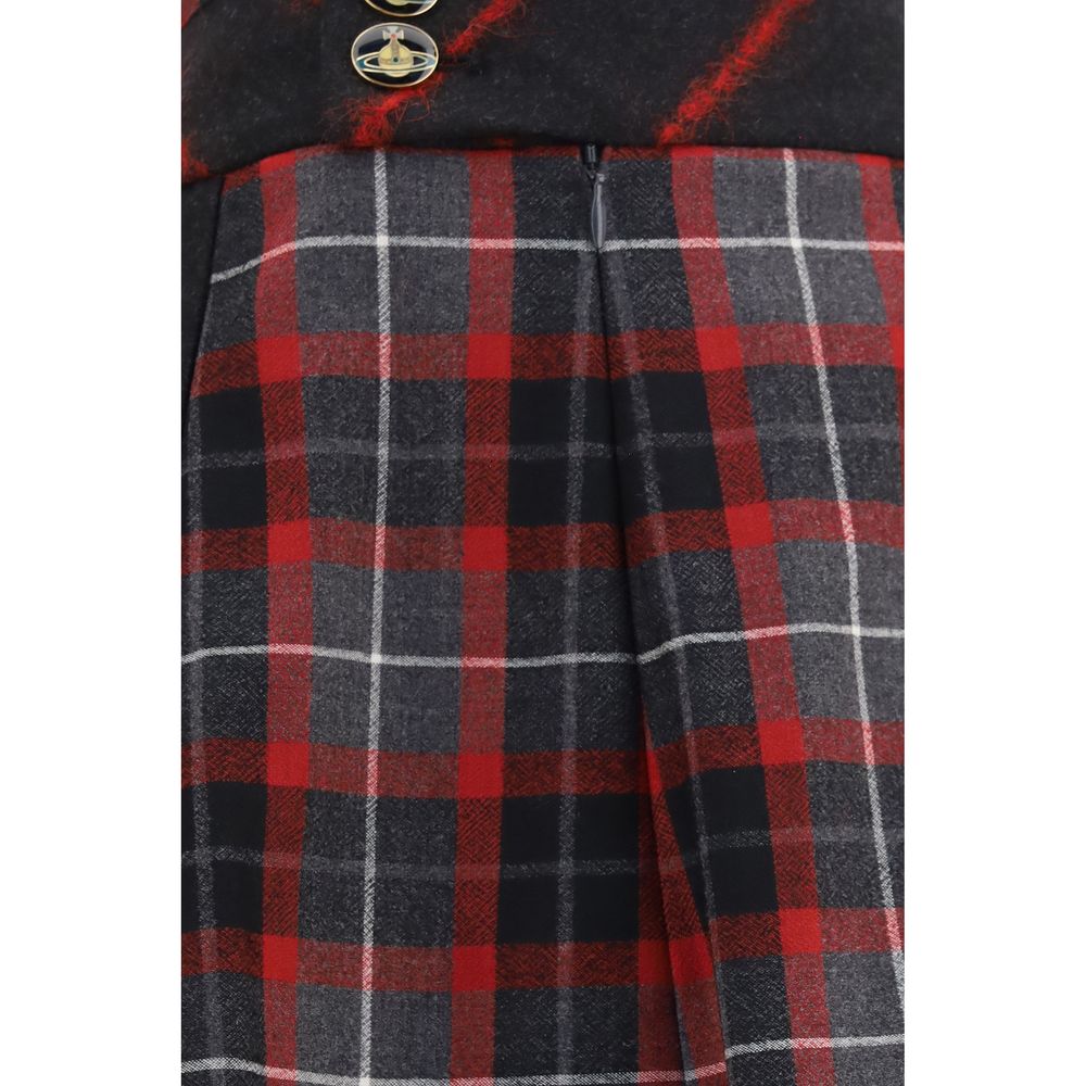 Vivienne Westwood Roter Wollrock Aries Minirock