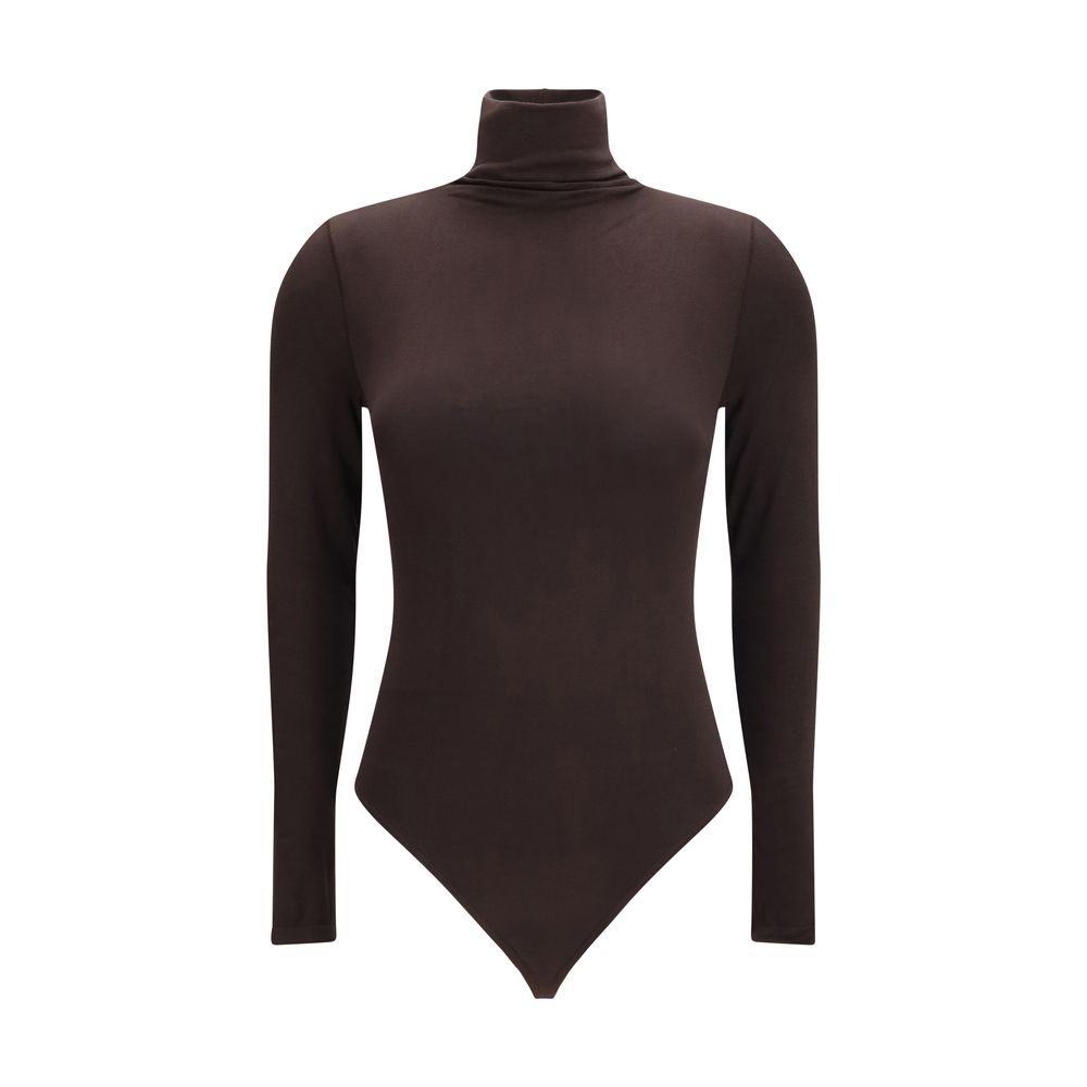 Wolford Bodysuit aus brauner Baumwolle