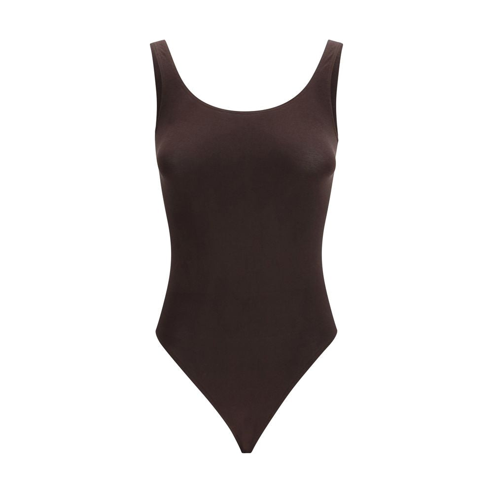 Wolford Bodysuit aus brauner Baumwolle