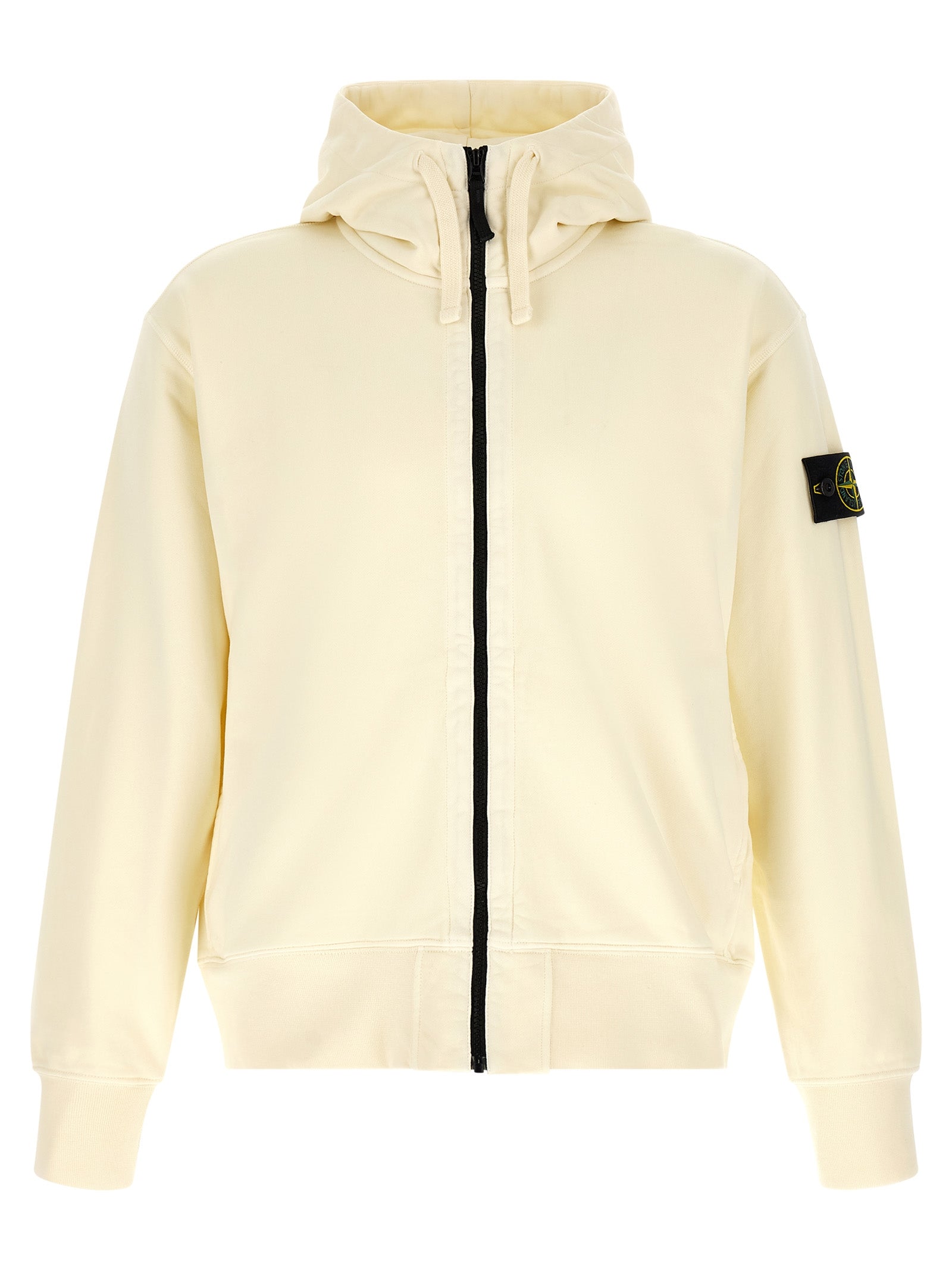 Stone Island Weißes Baumwoll-Sweatshirt