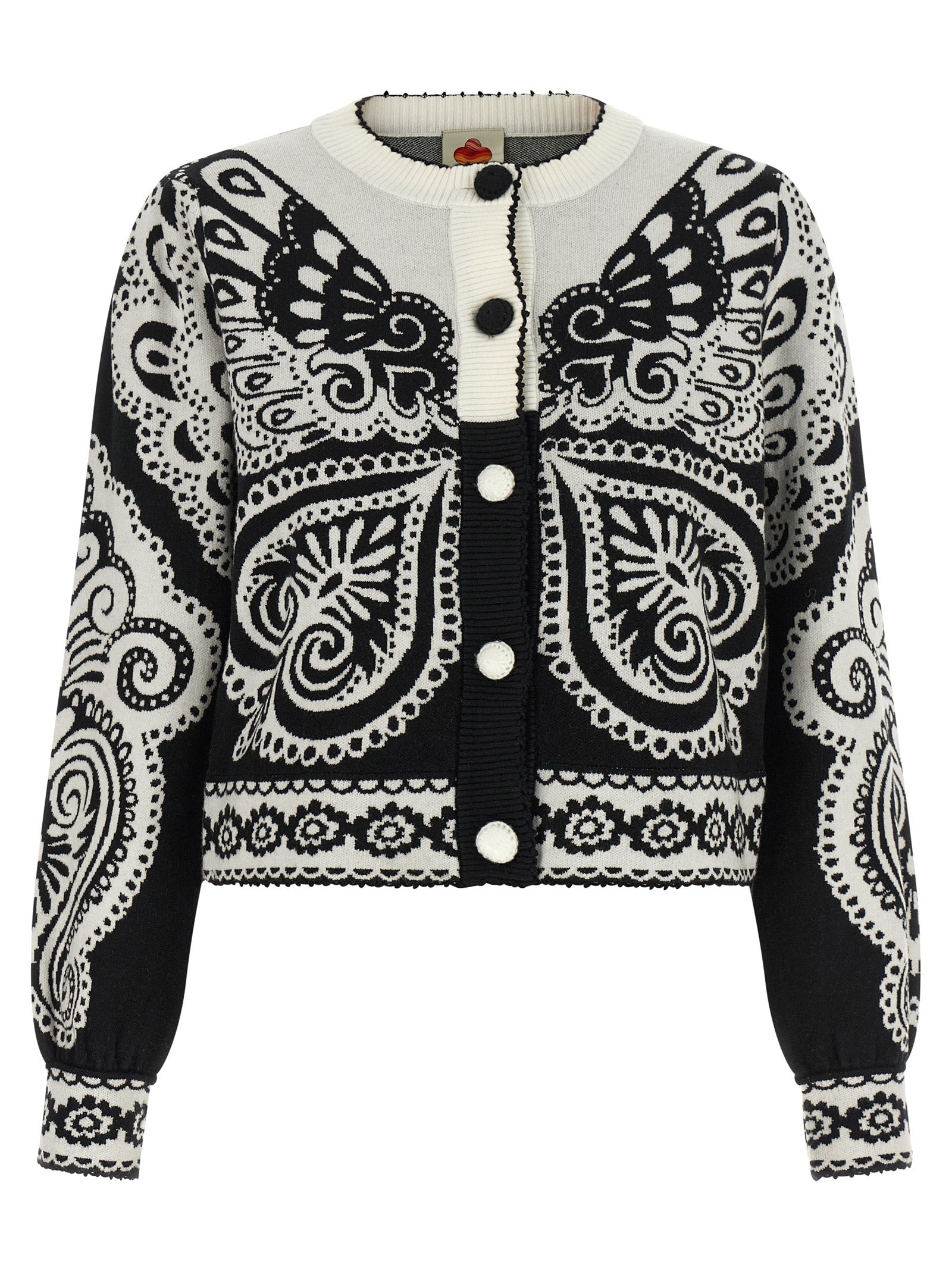 FARM RIO Zweifarbige Polyester-Strickjacke