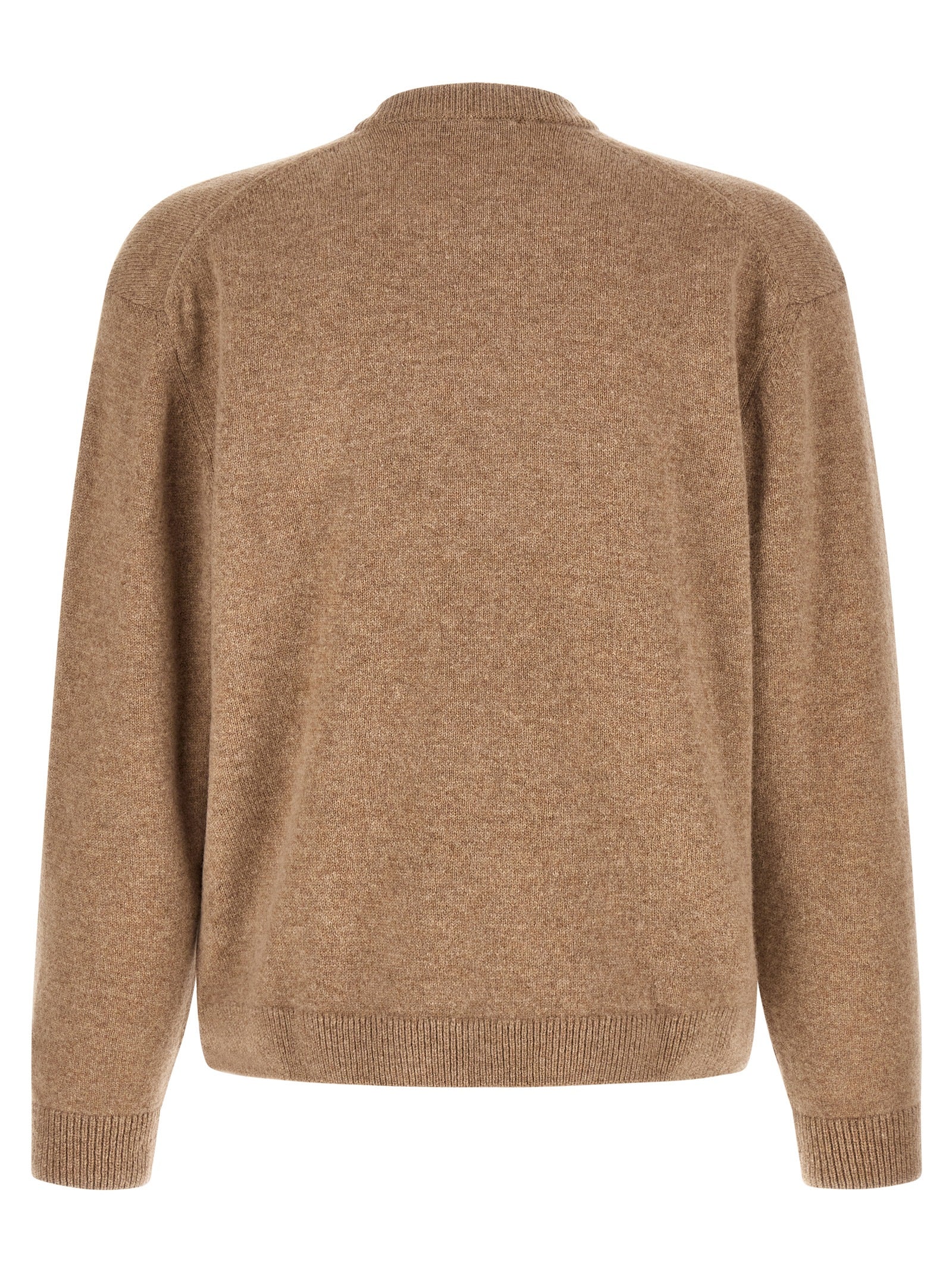 Maison Kitsuné Beige Wollstrickjacke