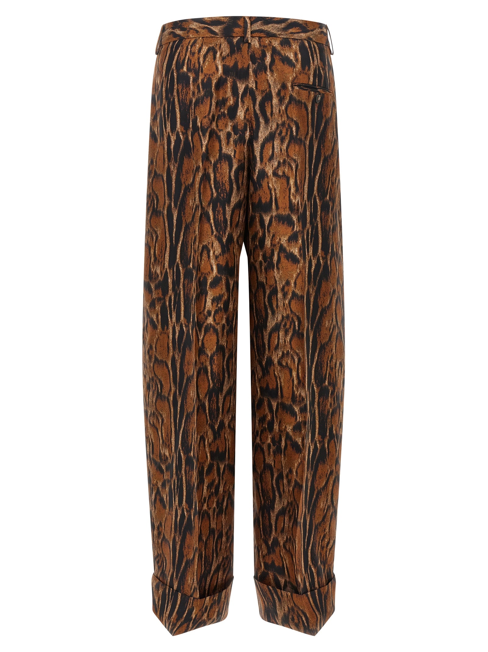 Alberto Biani Braune Seidenhose Lässig