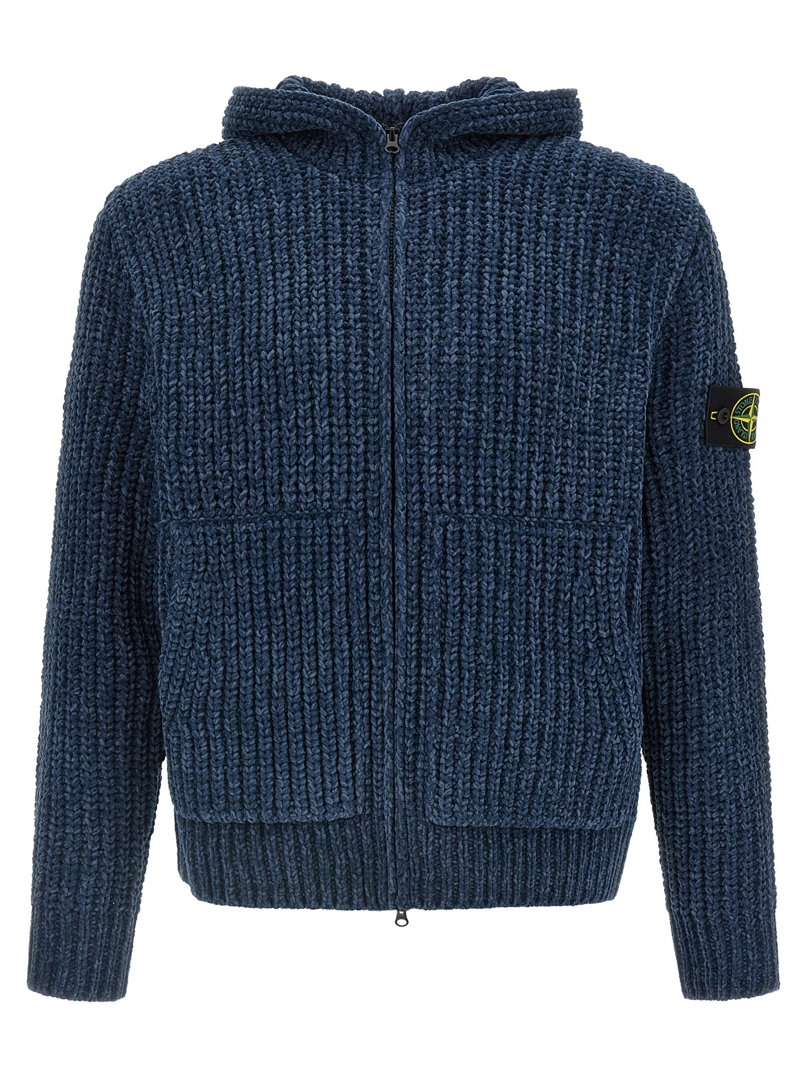 Stone Island Blauer Baumwollcardigan
