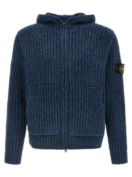 Stone Island Blauer Baumwollcardigan