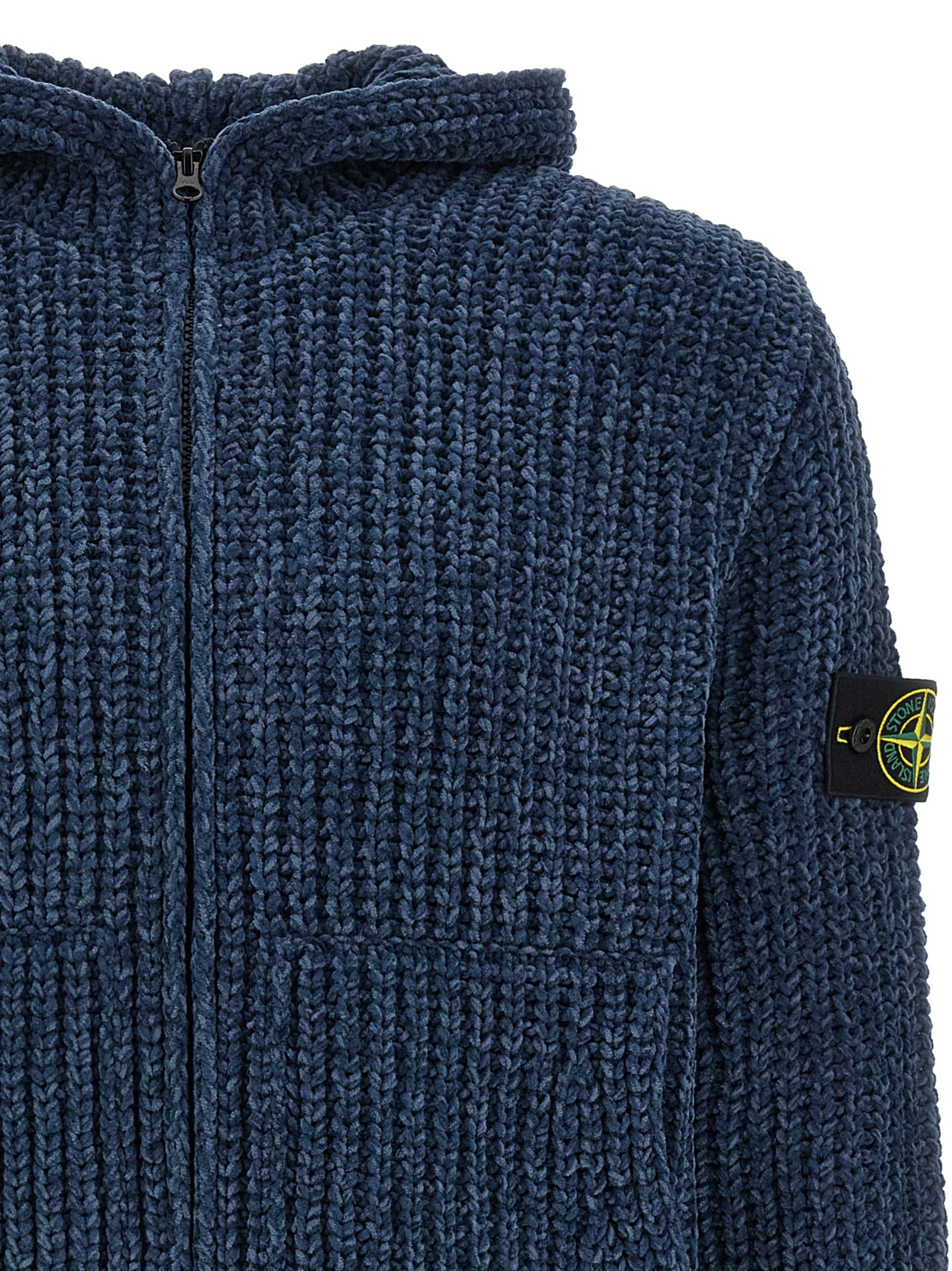 Stone Island Blauer Baumwollcardigan
