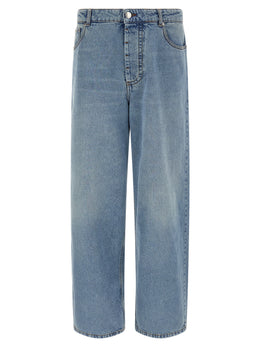 Ami Paris Blaue Baumwolljeans im Relaxed Fit