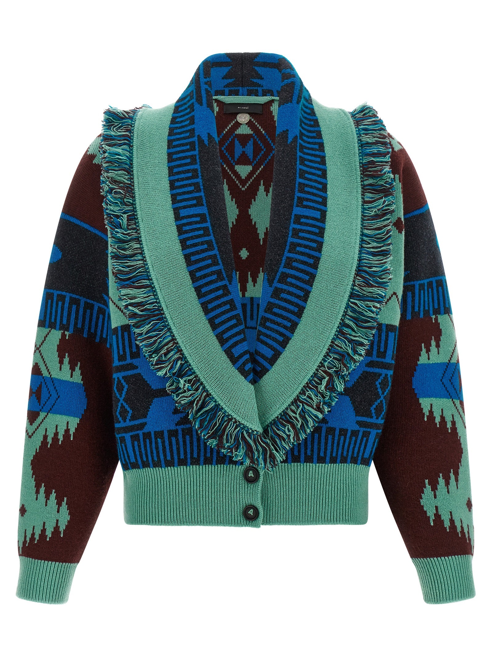 Alanui Blauer Cardigan aus Schurwolle