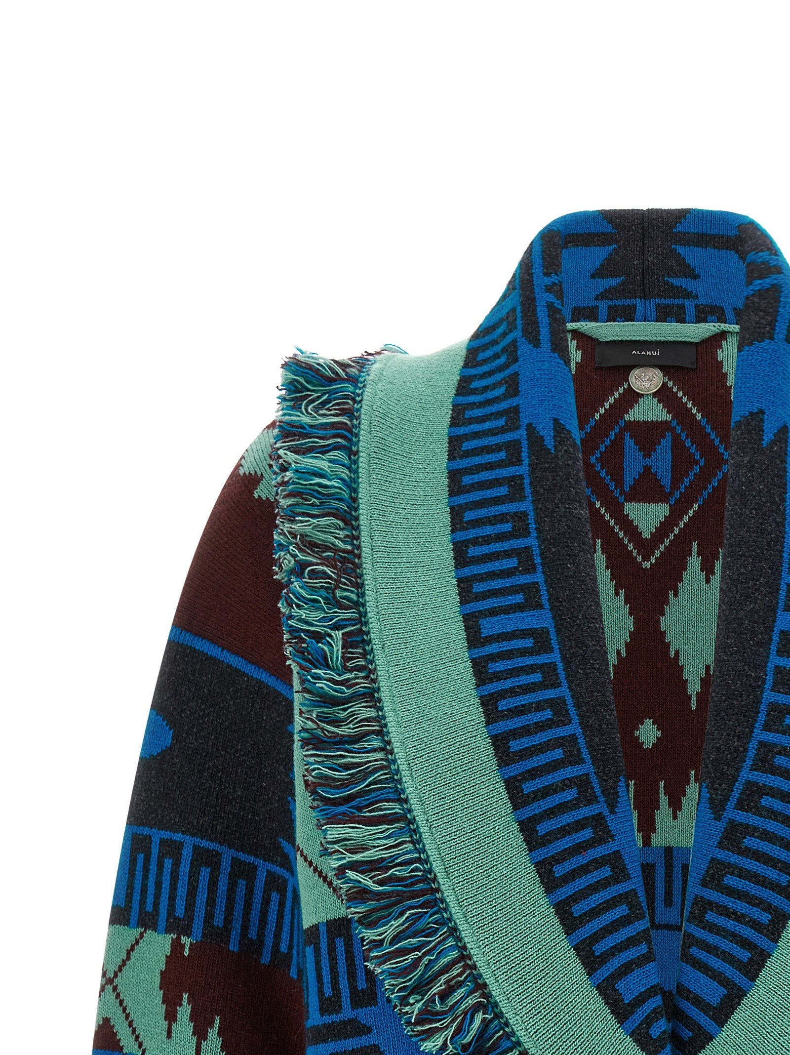 Alanui Blauer Cardigan aus Schurwolle