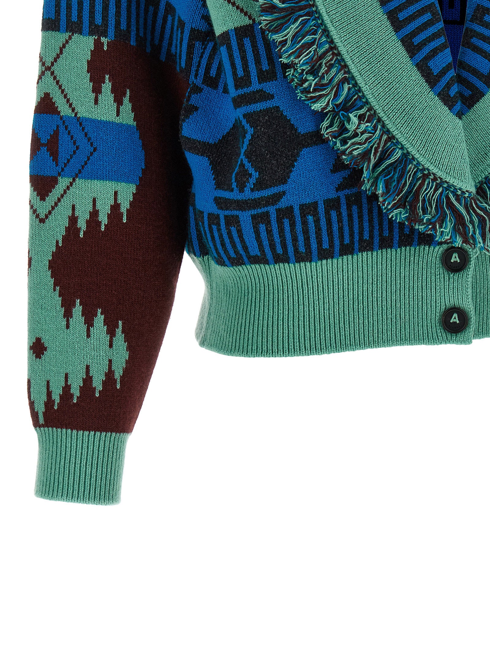Alanui Blauer Cardigan aus Schurwolle
