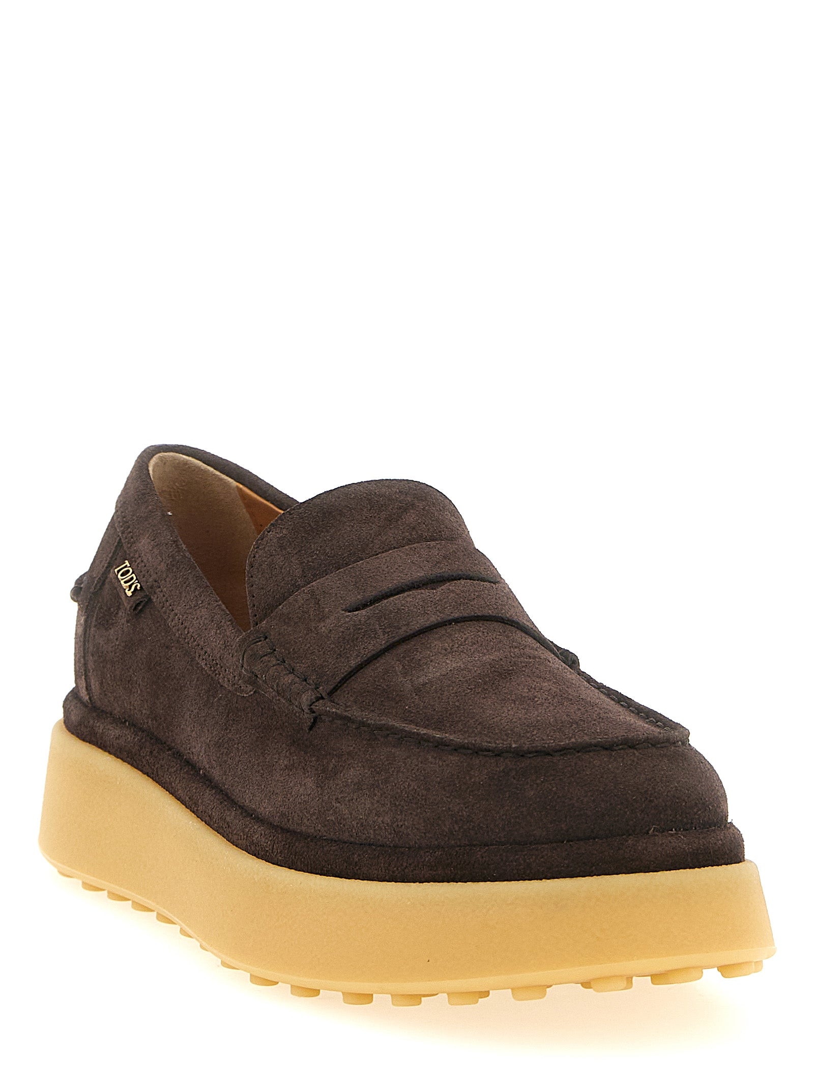 Tod's Braune Kalbsleder-Slipper