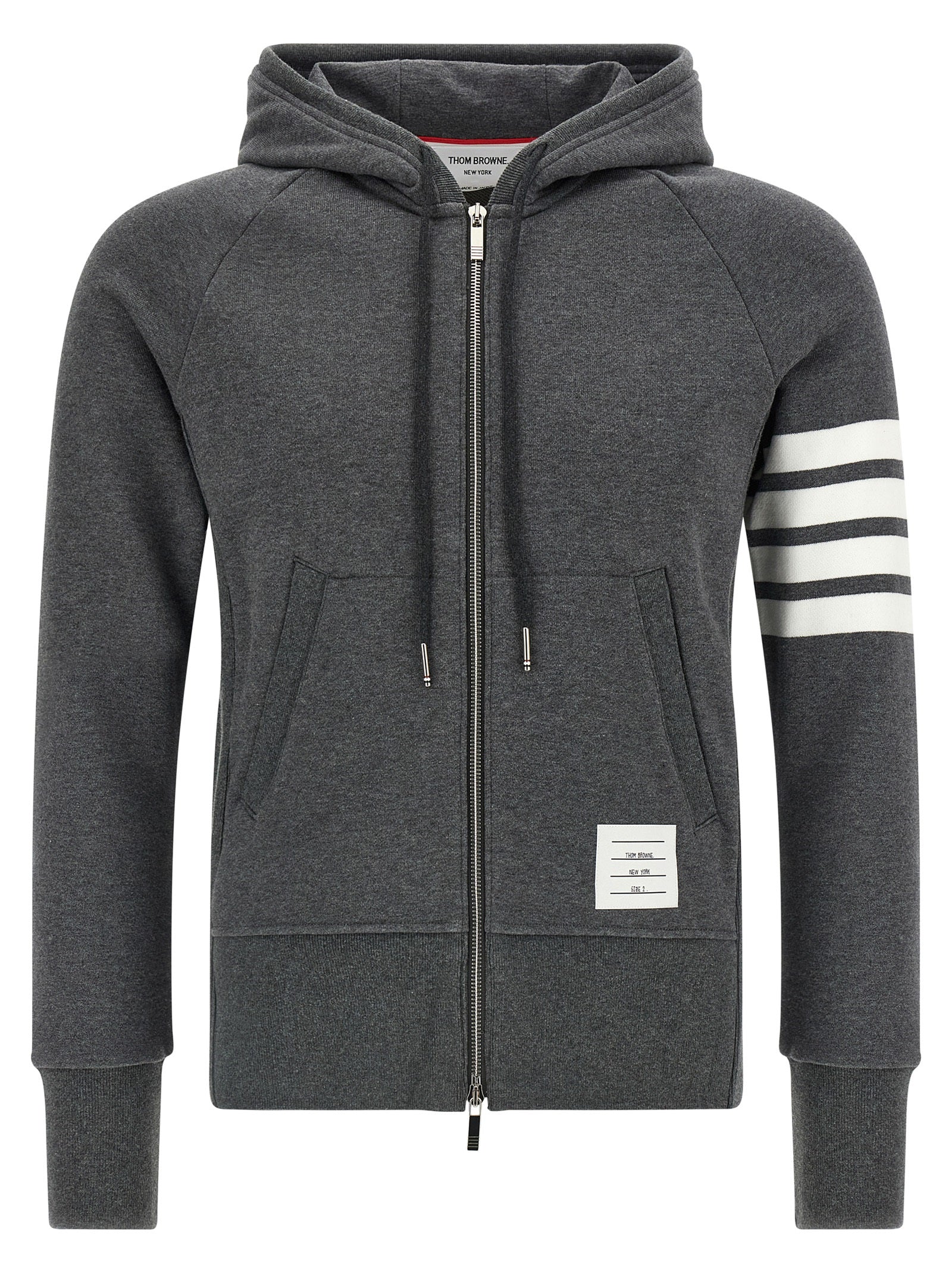 Thom Browne Grauer Baumwollpullover