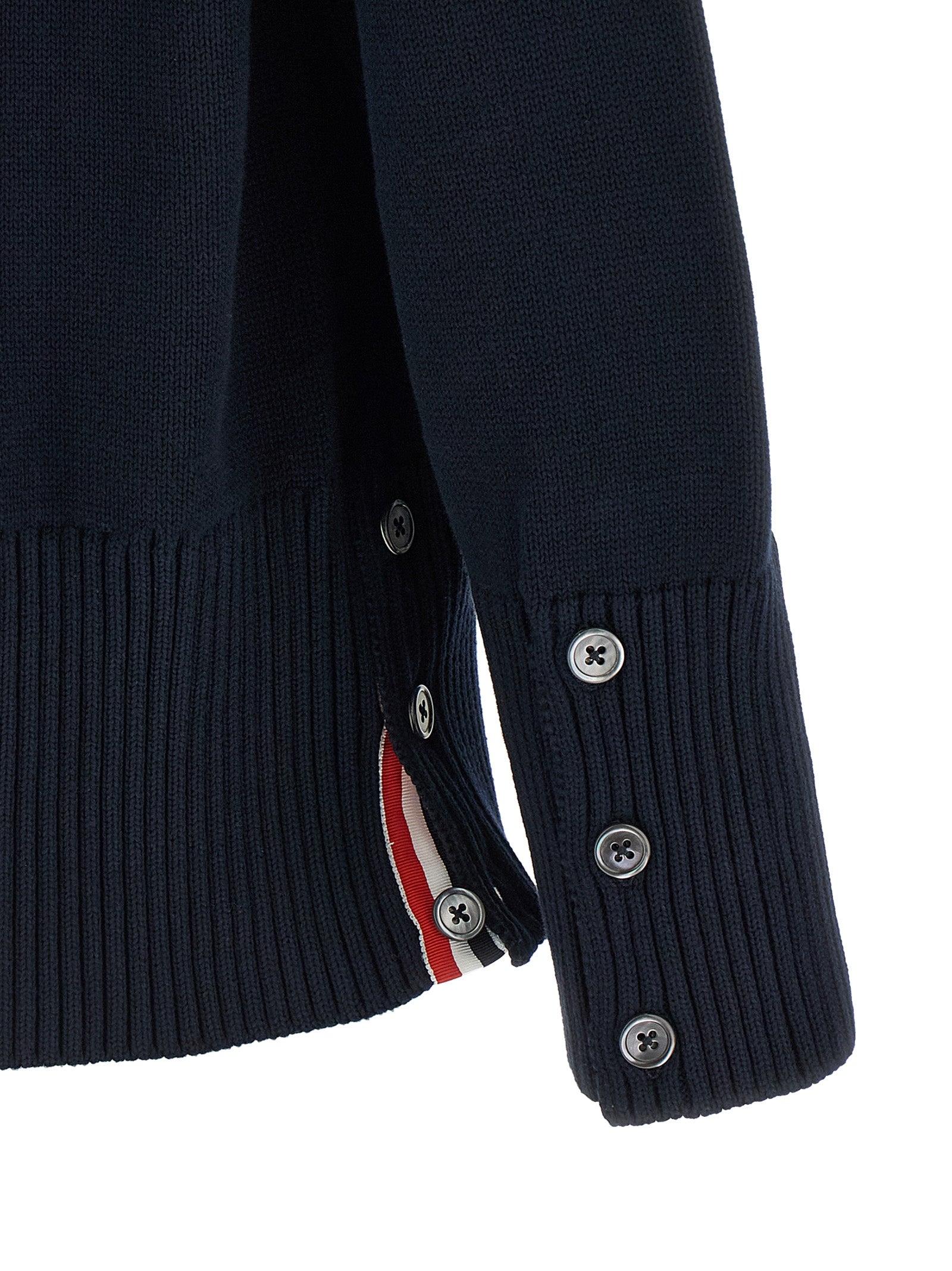 Thom Browne Blauer Baumwollcardigan