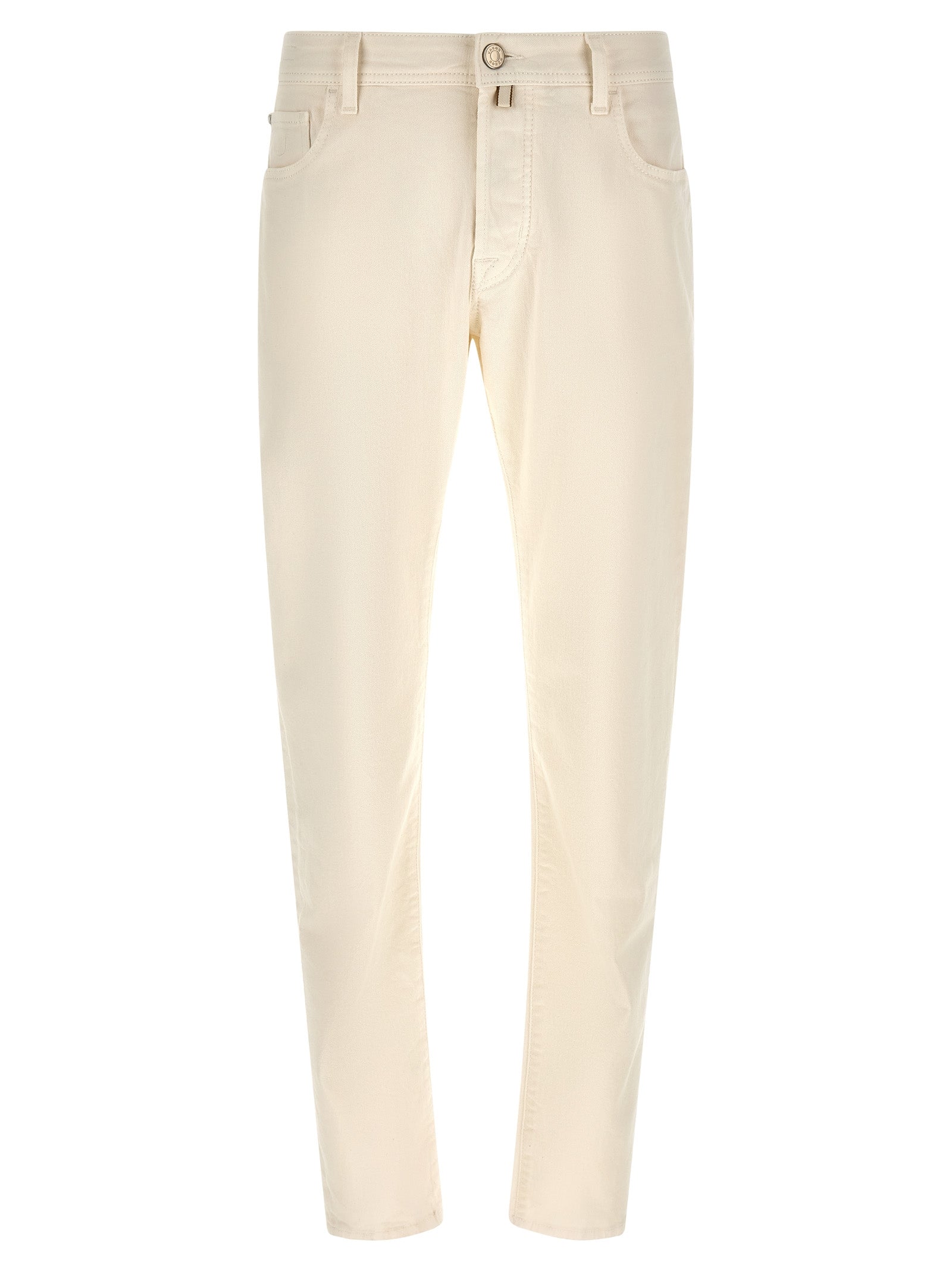 Jacob Cohen Weiße Baumwoll-Tapered Jeans