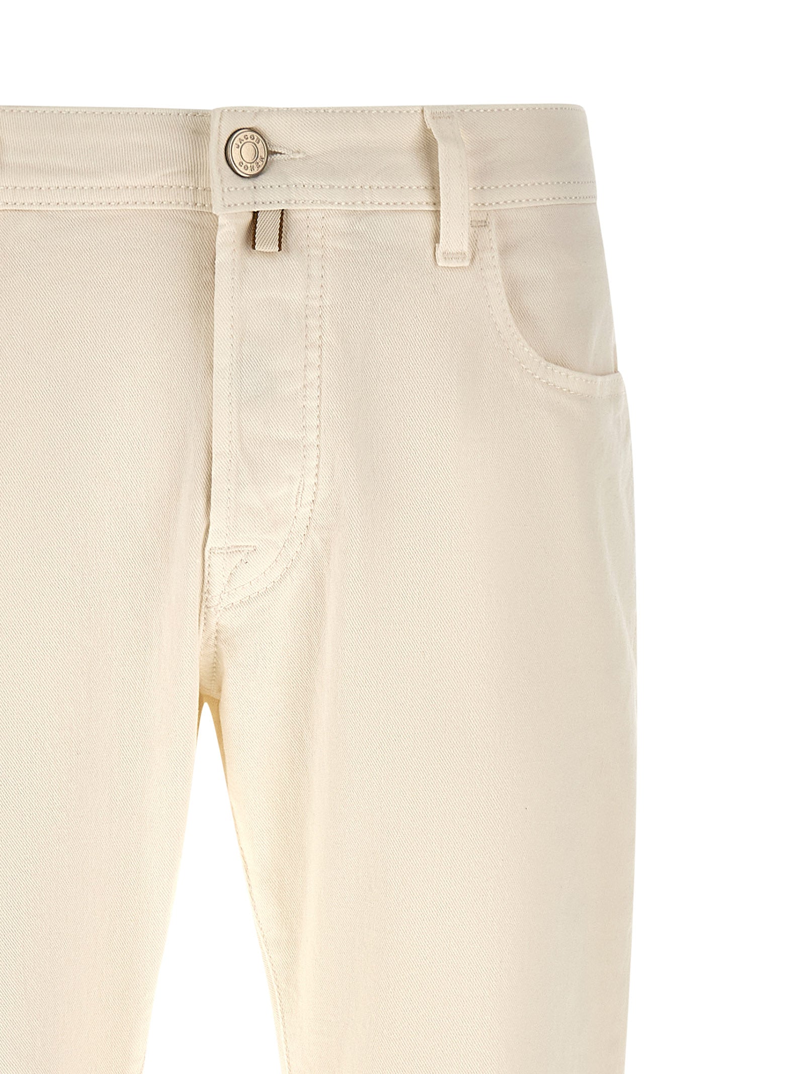 Jacob Cohen Weiße Baumwoll-Tapered Jeans