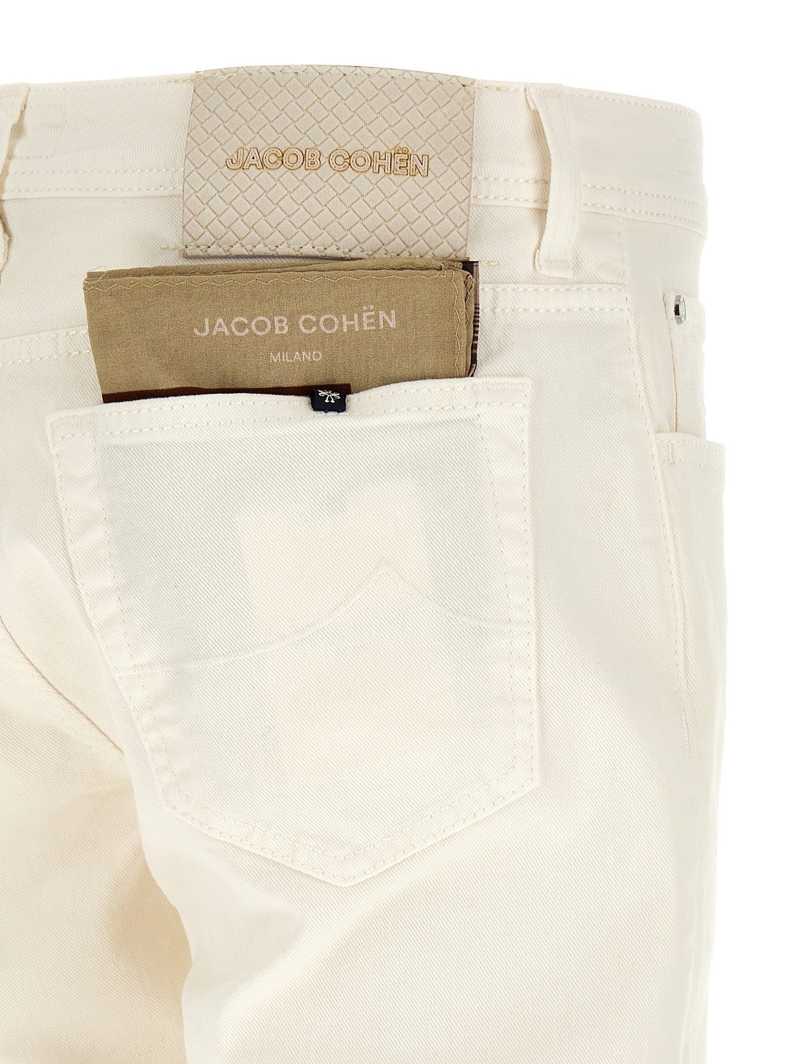 Jacob Cohen Weiße Baumwoll-Tapered Jeans