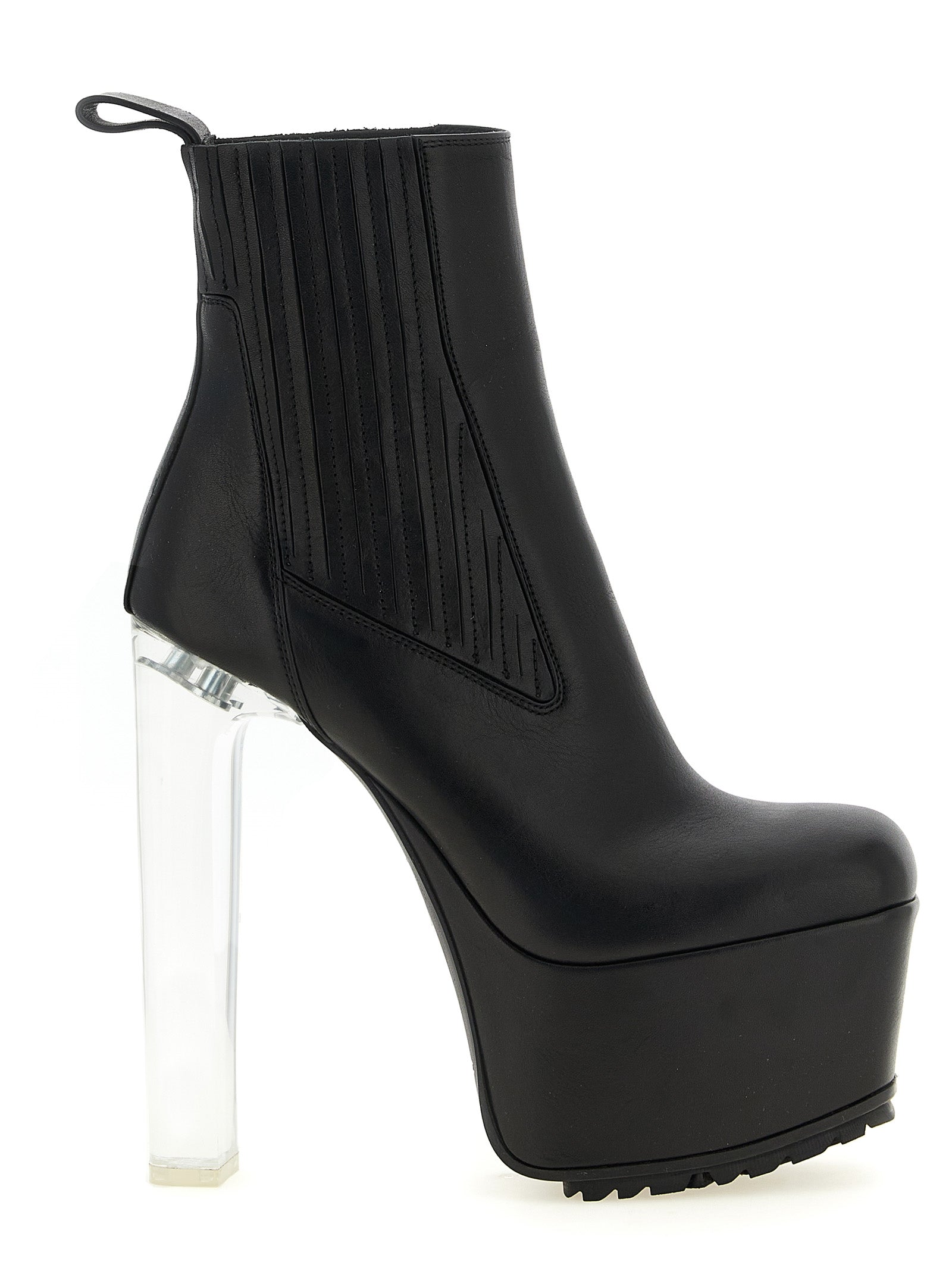 Rick Owens Schwarze Stiefeletten aus Kalbsleder