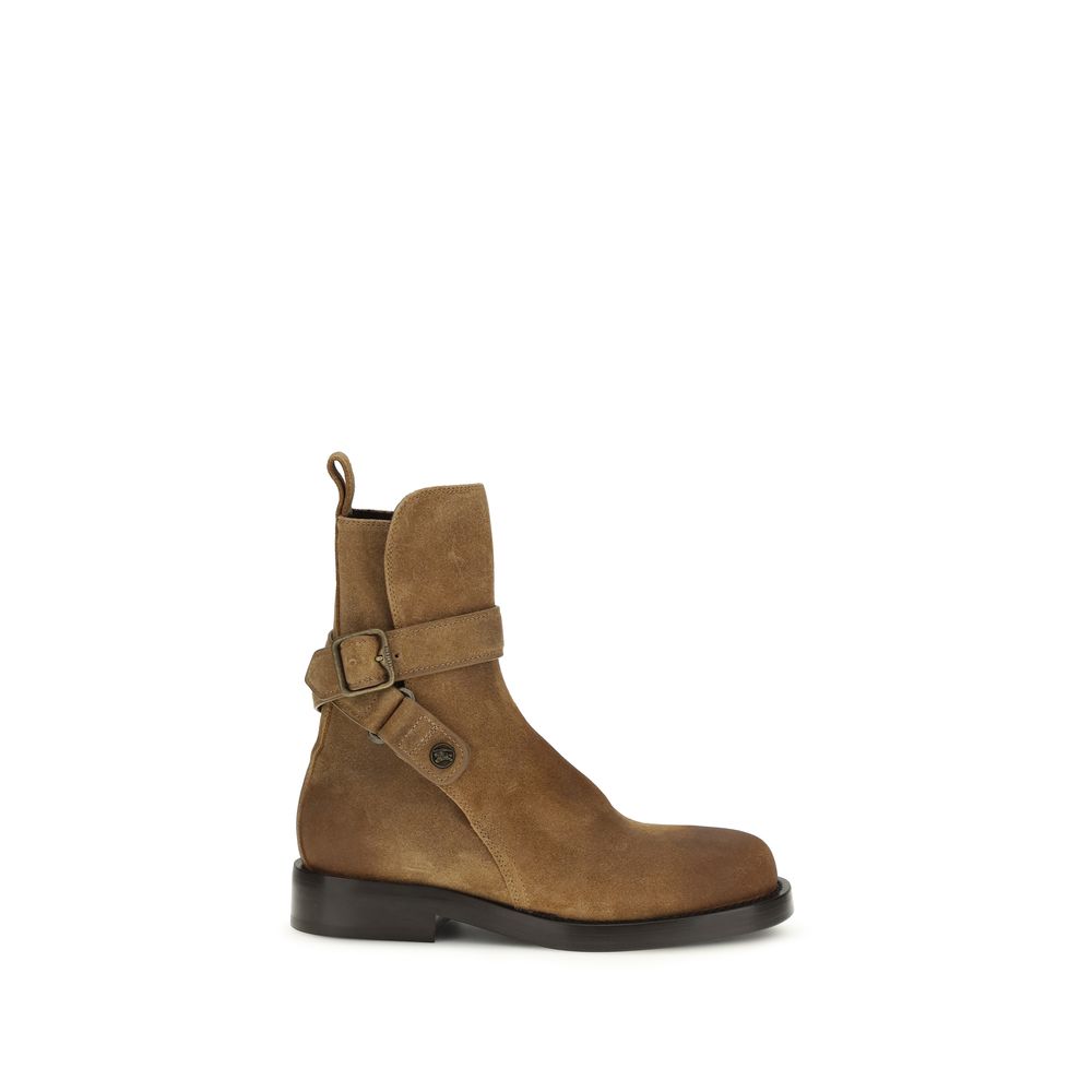 Burberry Braune Kalbsleder Bos Taurus Schnürstiefel