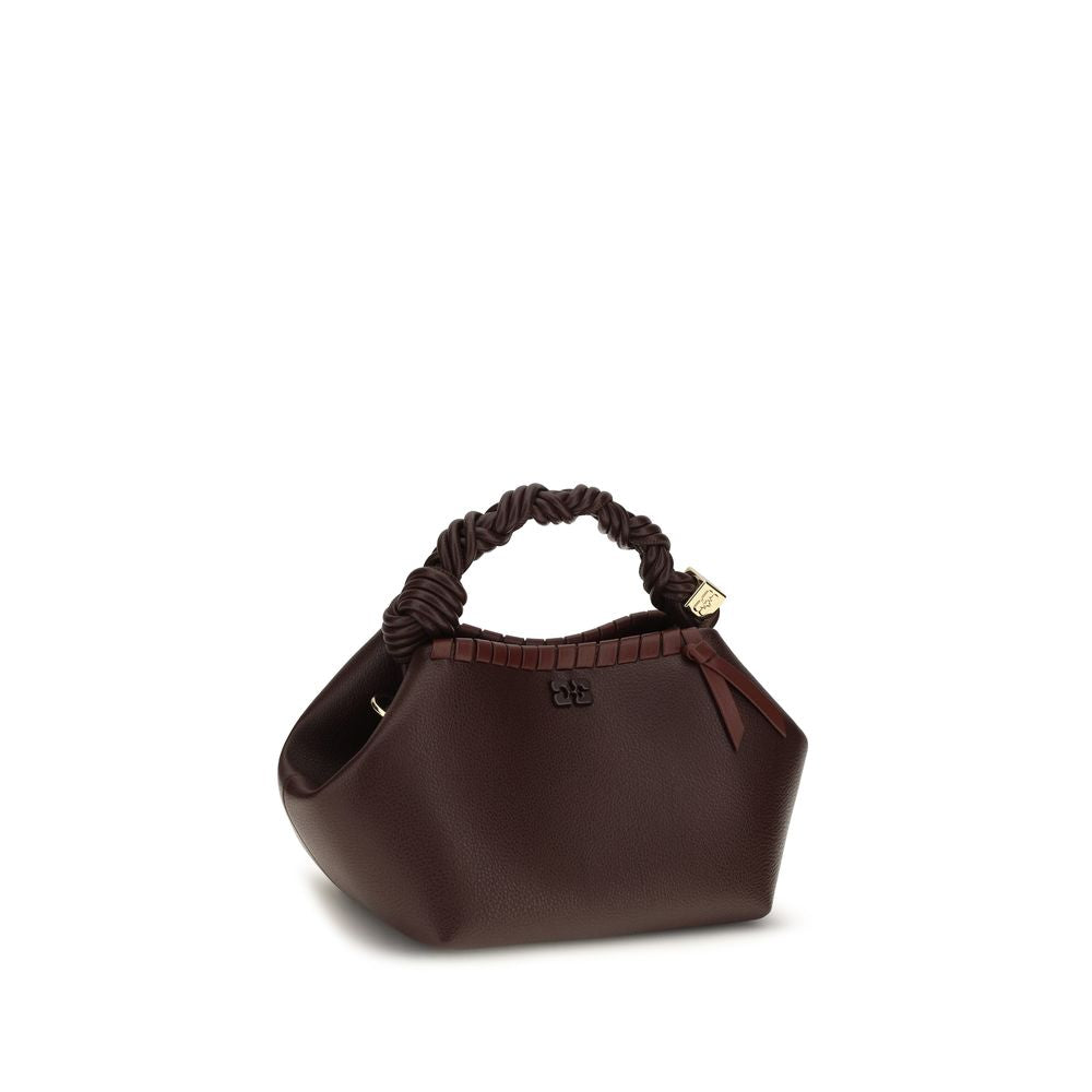 Ganni Braune Schultertasche aus recyceltem Leder