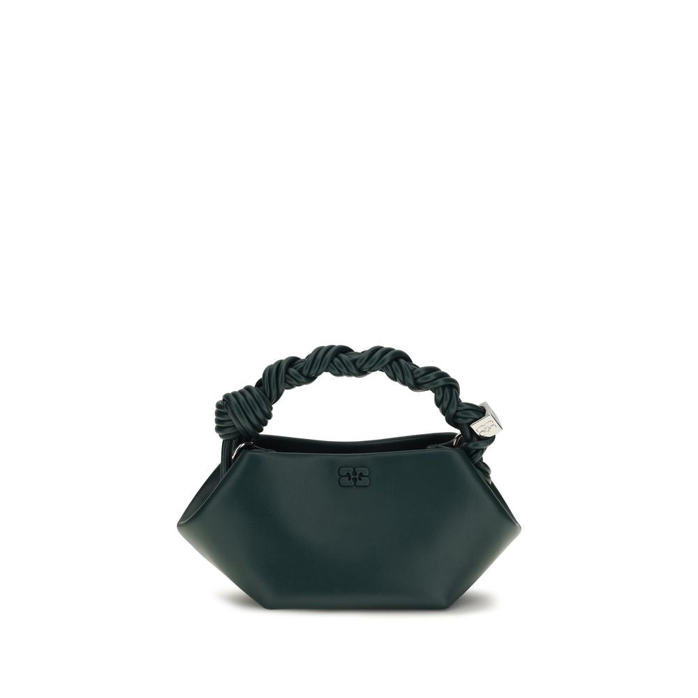 Ganni Schultertasche aus recyceltem Bicolor-Leder