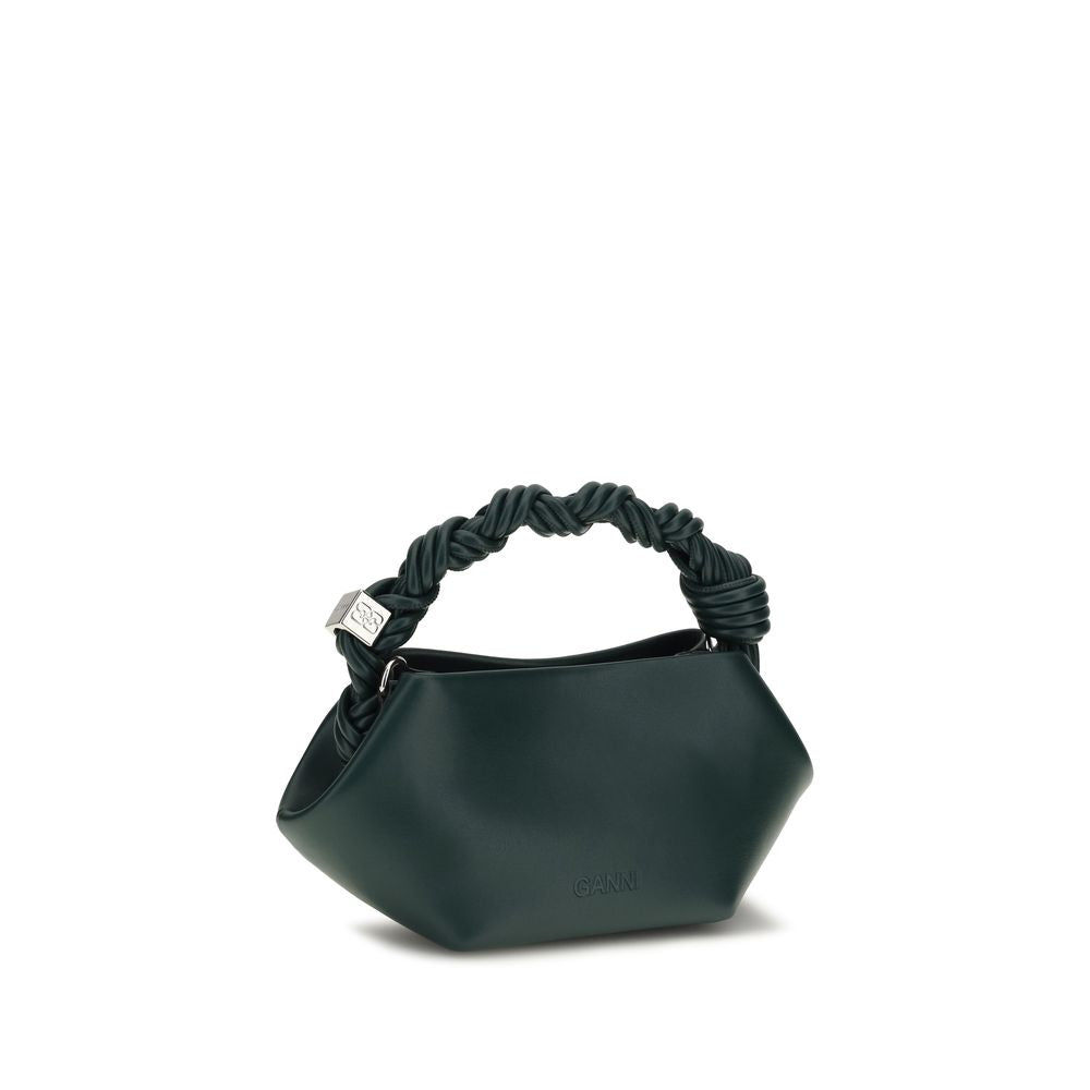 Ganni Schultertasche aus recyceltem Bicolor-Leder