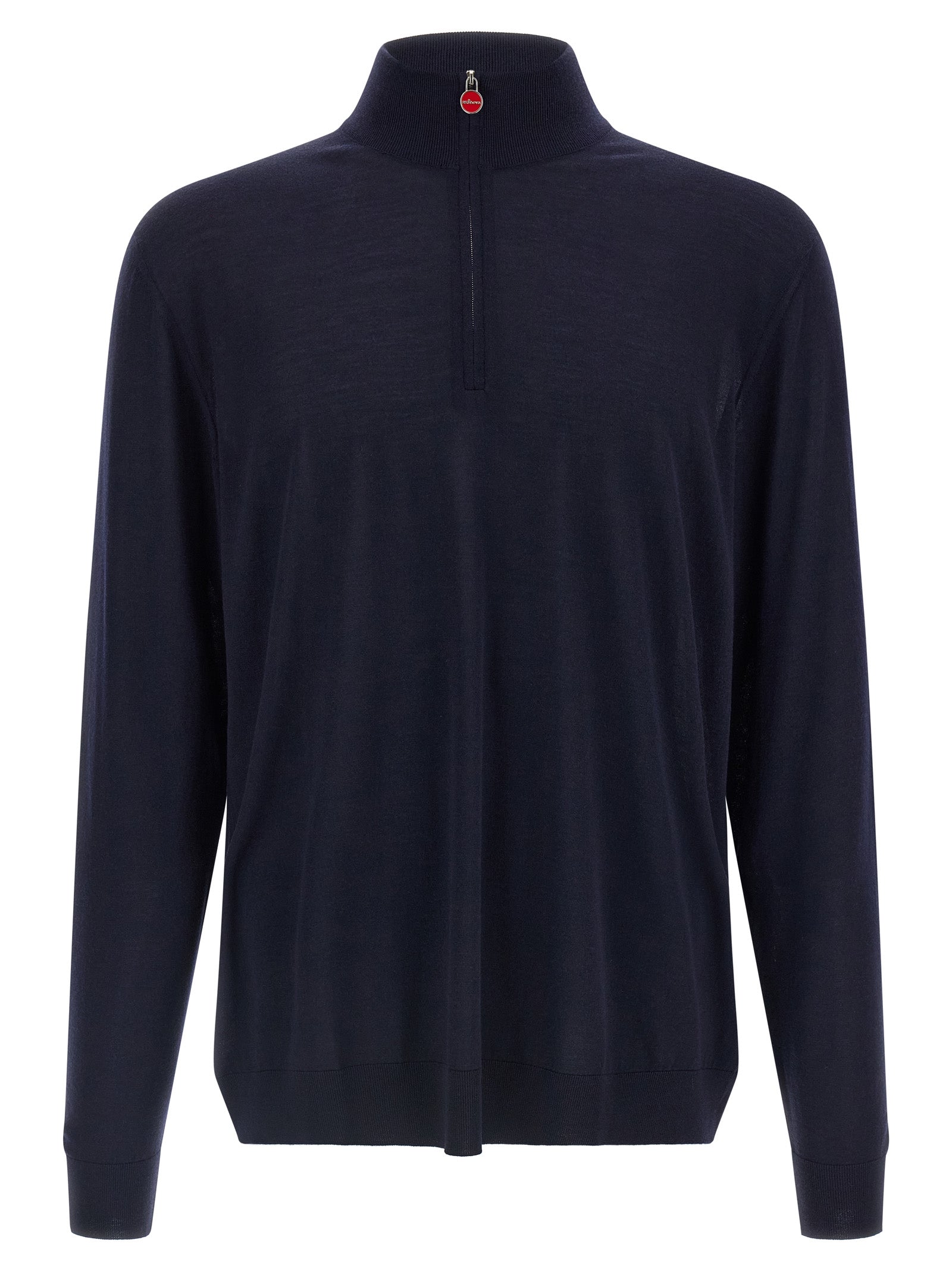 Kiton Blauer Wollcardigan