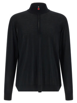Kiton Schwarzer Wollcardigan