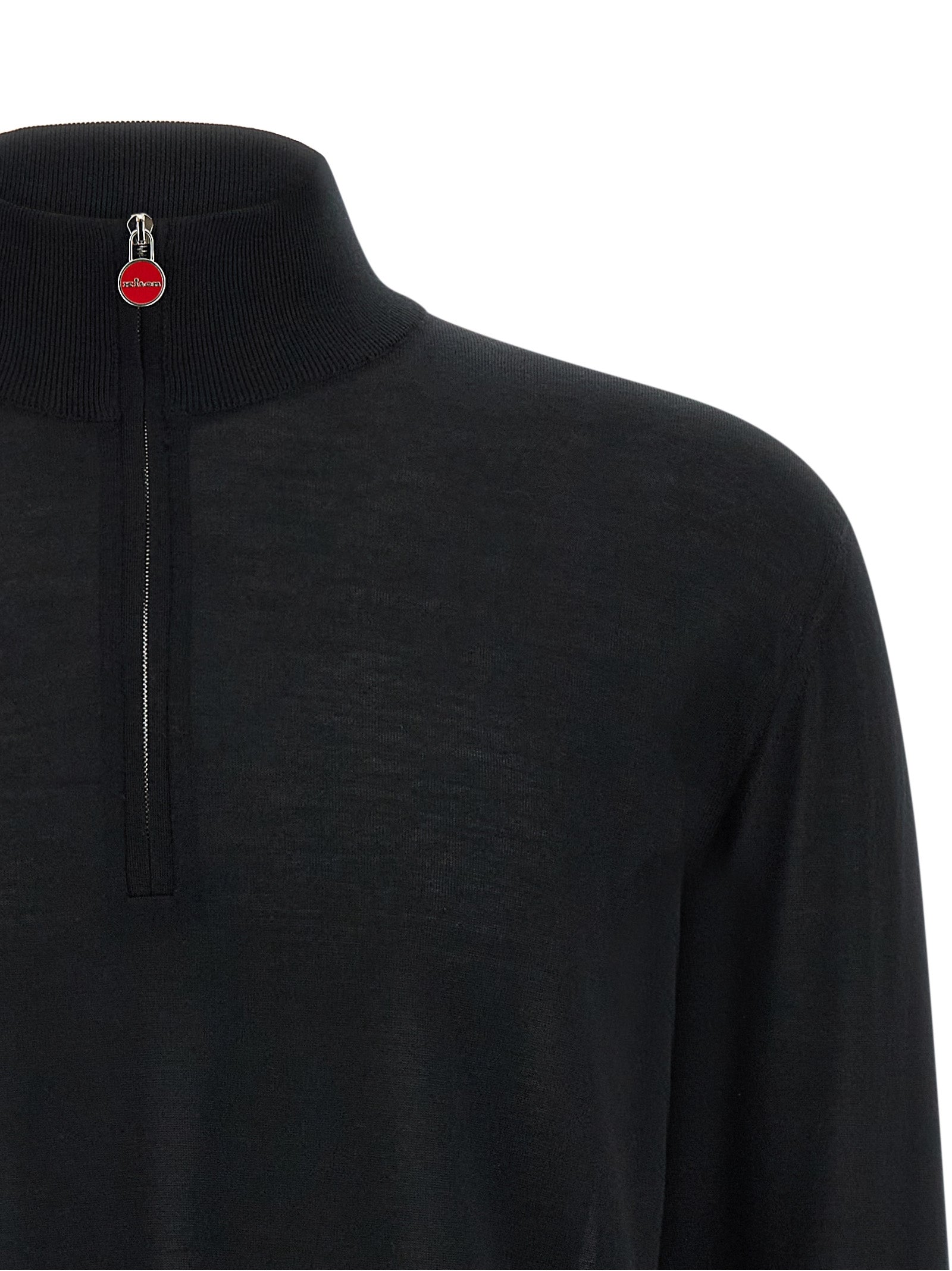 Kiton Schwarzer Wollcardigan