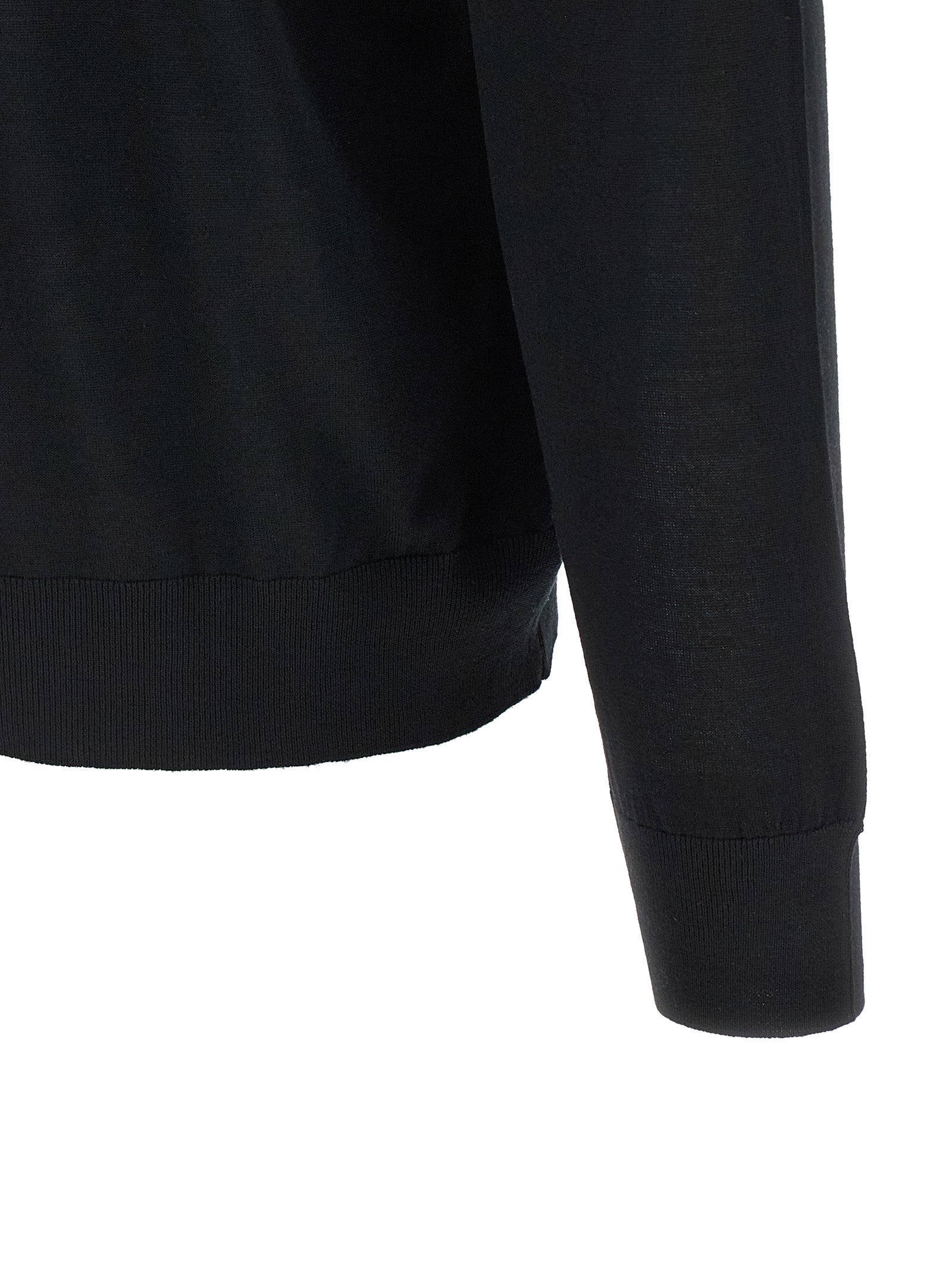 Kiton Schwarzer Wollcardigan