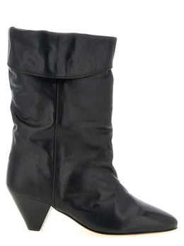 Isabel Marant Schwarze Ankle Boots aus Rindsleder