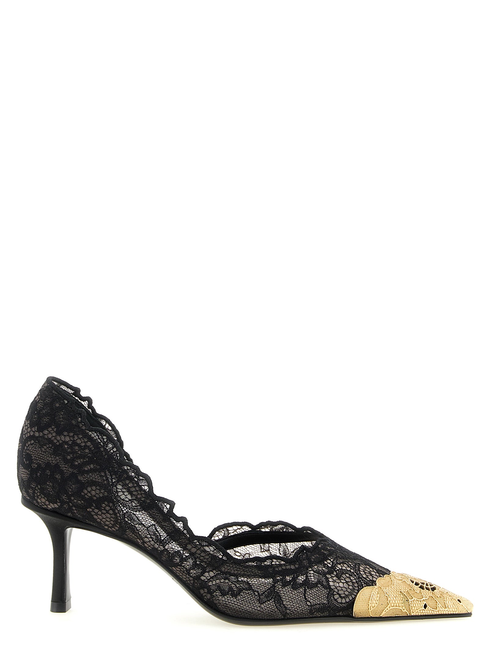 Jimmy Choo Schwarze Tencel Pumps mit mittlerem Absatz