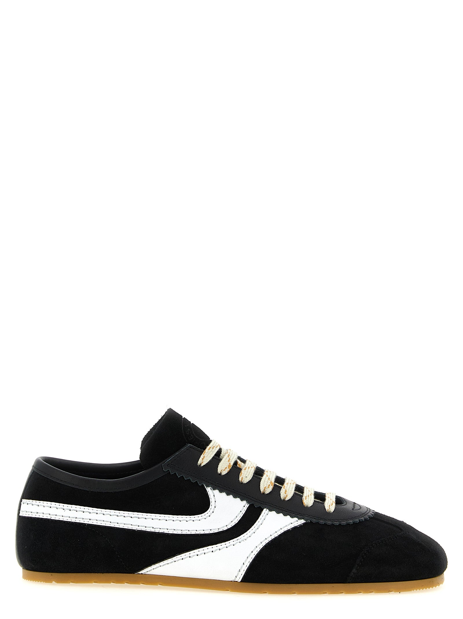 Dries Van Noten Zweifarbige Kalbsleder-Sneaker im Athletic-Stil