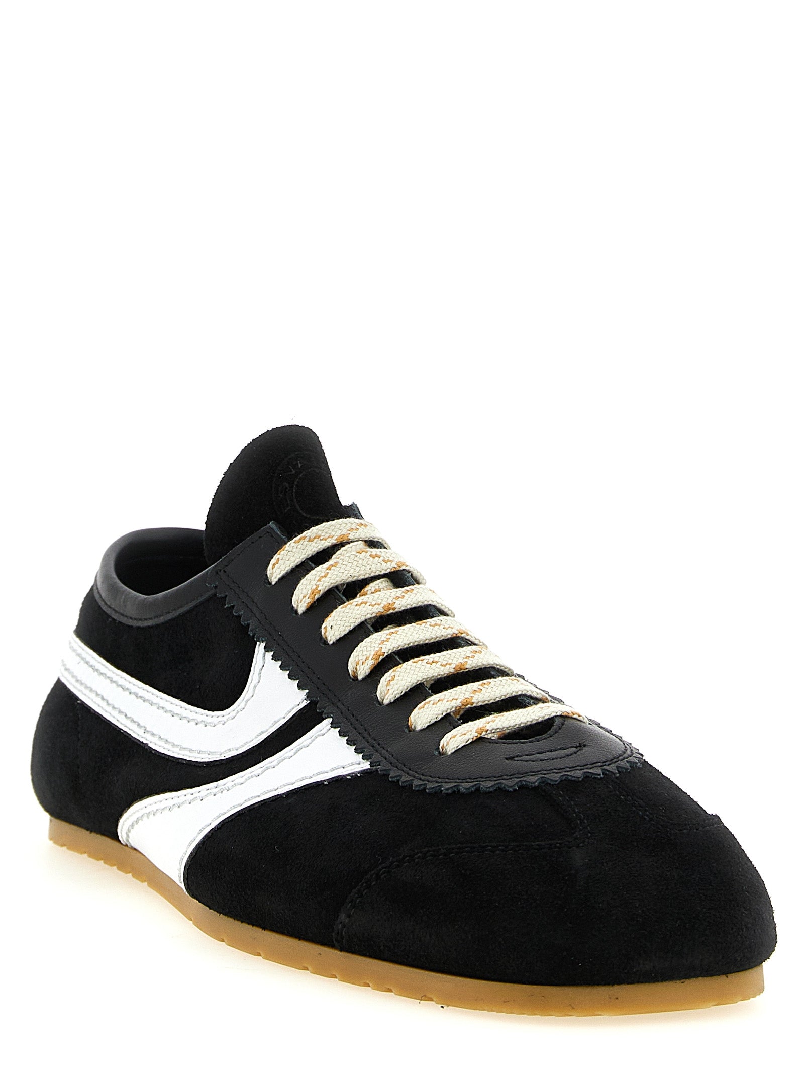 Dries Van Noten Zweifarbige Kalbsleder-Sneaker im Athletic-Stil