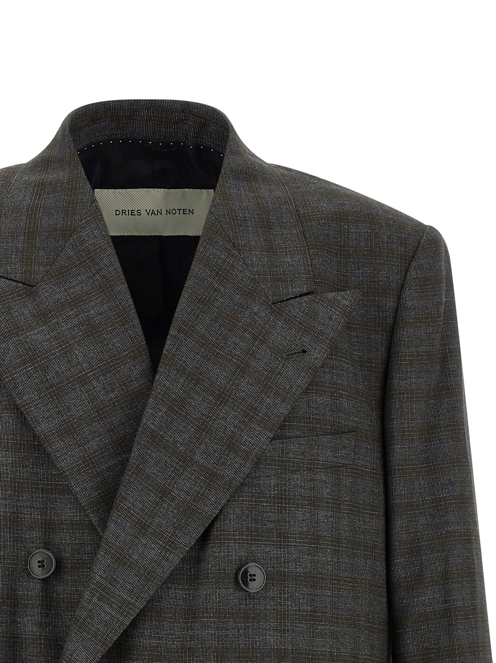 Dries Van Noten Grauer Wollblazer