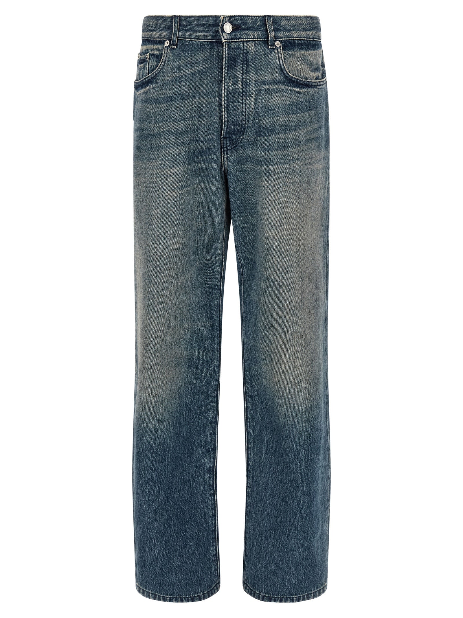 Dries Van Noten Blaue Baumwolljeans im Relaxed Fit