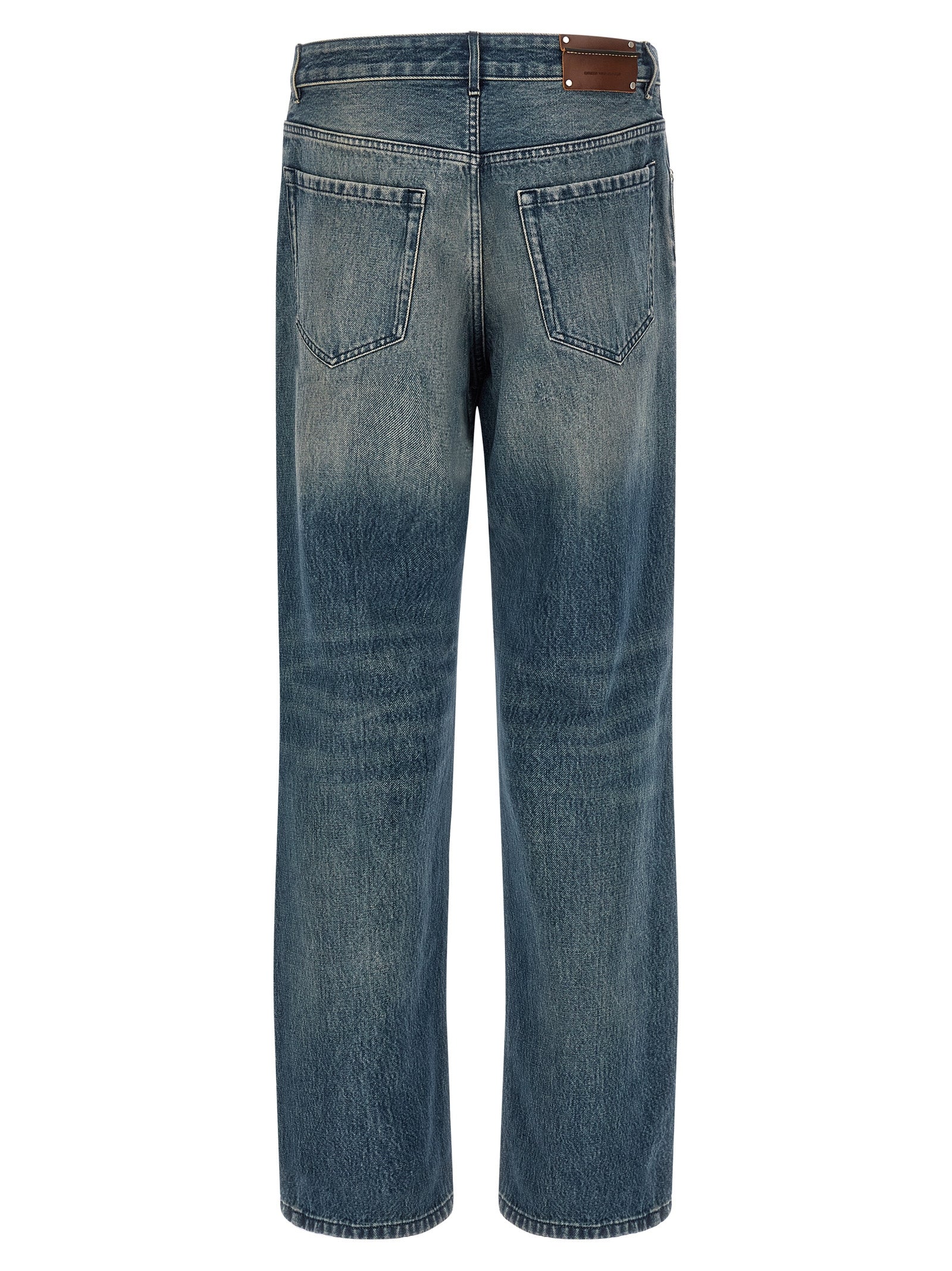 Dries Van Noten Blaue Baumwolljeans im Relaxed Fit