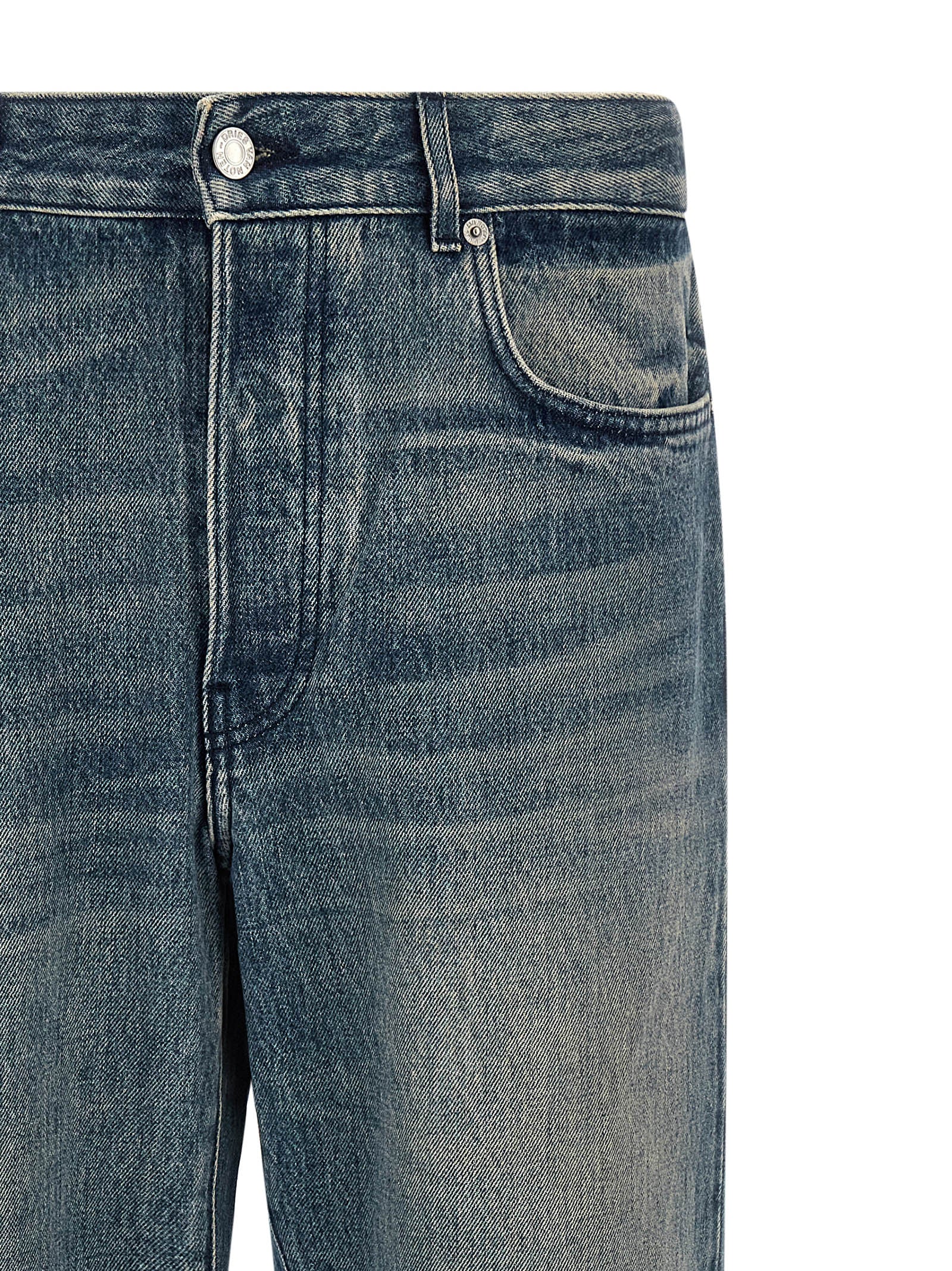 Dries Van Noten Blaue Baumwolljeans im Relaxed Fit