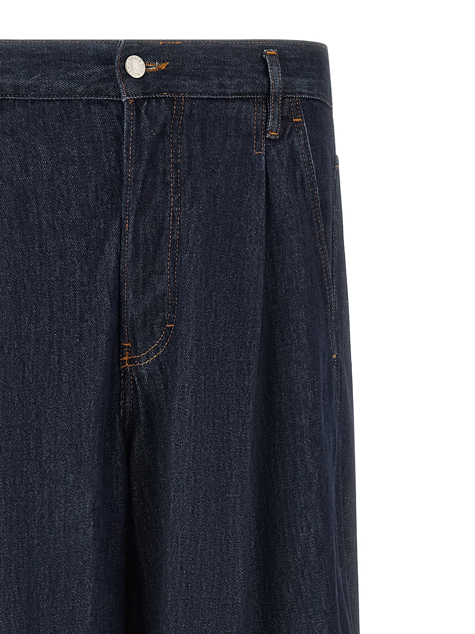 Dries Van Noten Blaue Baumwolljeans Denim