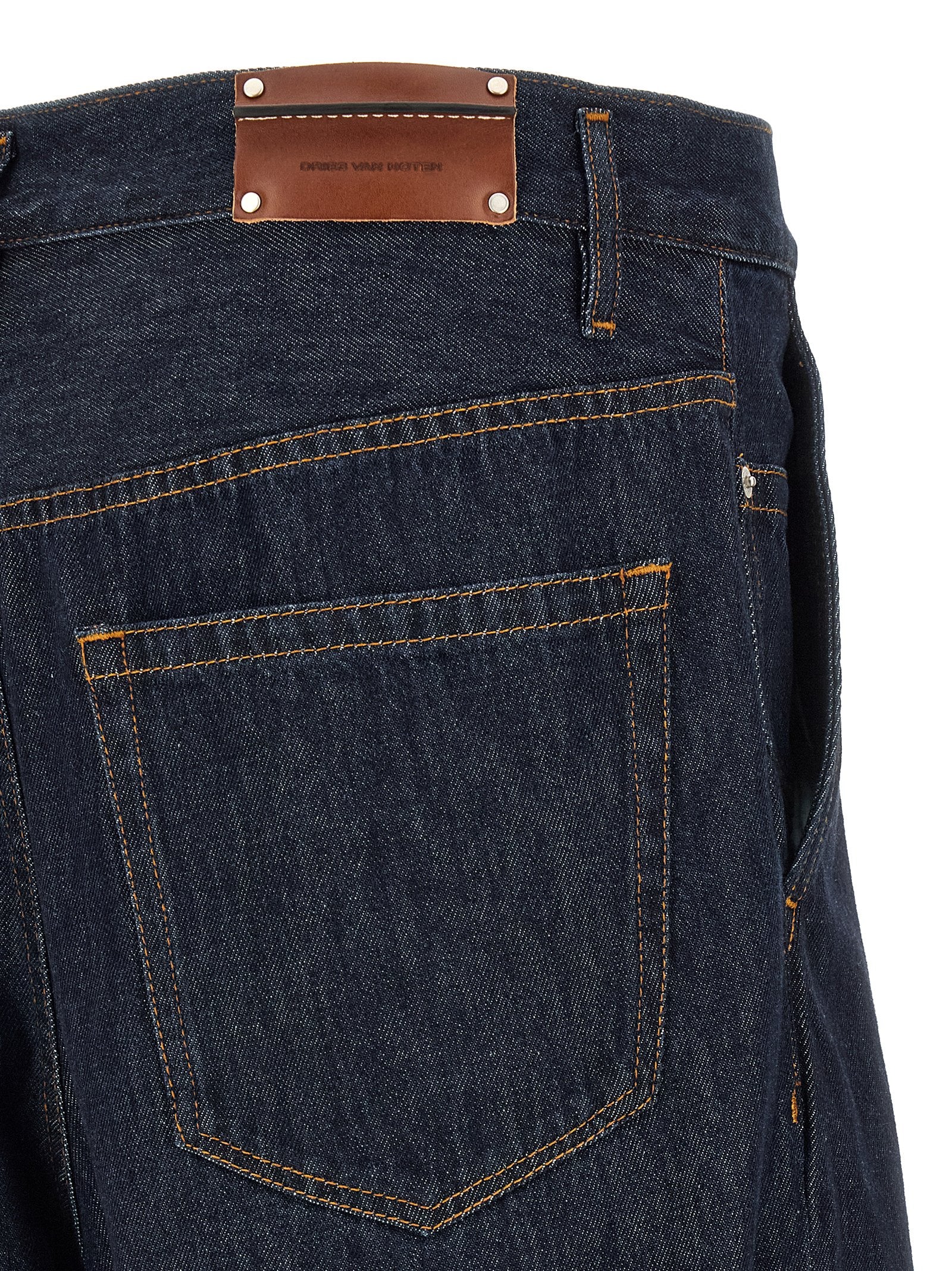 Dries Van Noten Blaue Baumwolljeans Denim